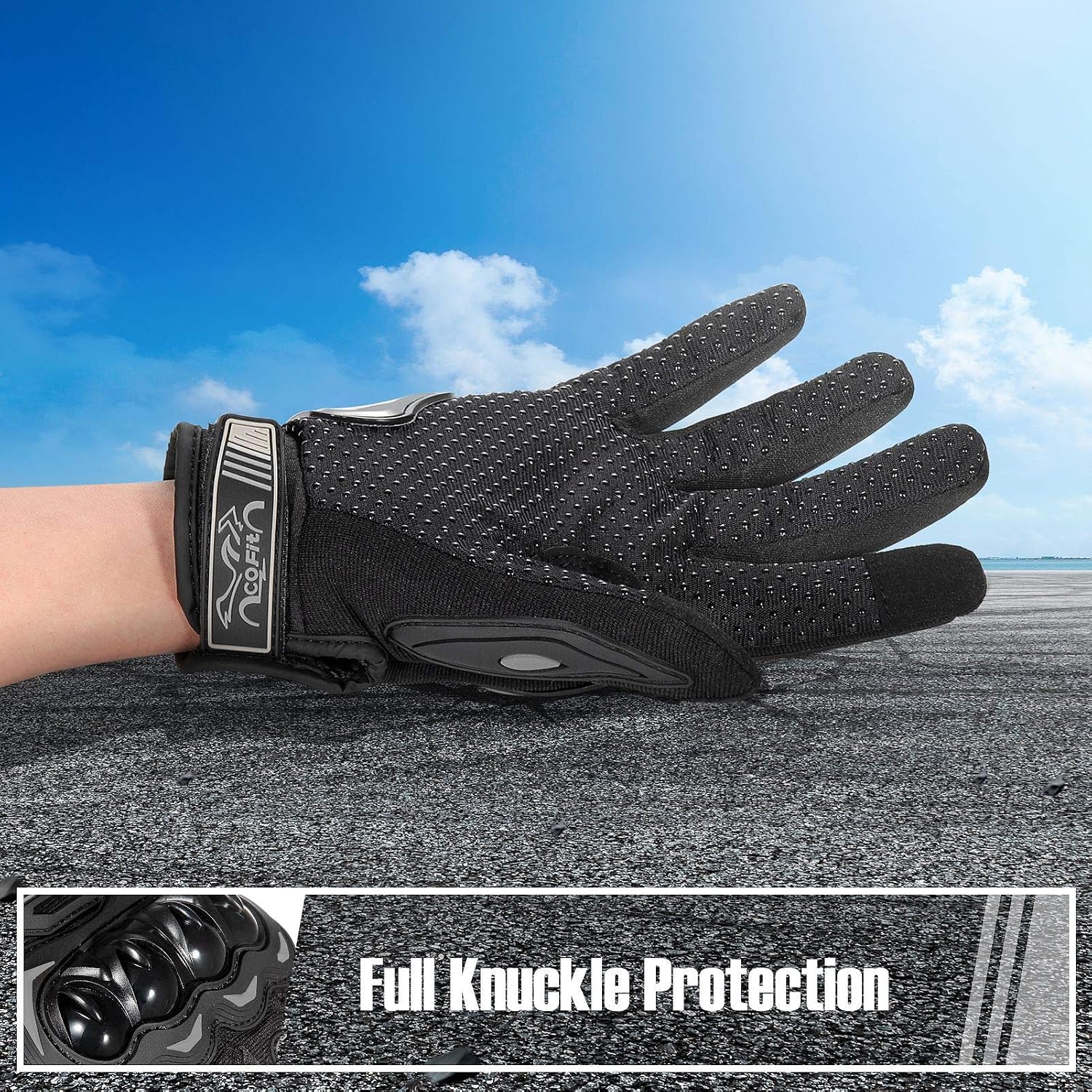 Detalle 2 de COFIT Full-Finger Touchscreen Motorcycle Gloves for Men and Women (Size M)