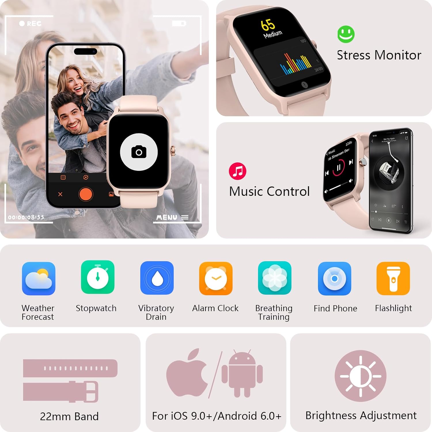 Thumbnail 6 de Yoever Smartwatch for Women with Alexa Built-in and Bluetooth Calling