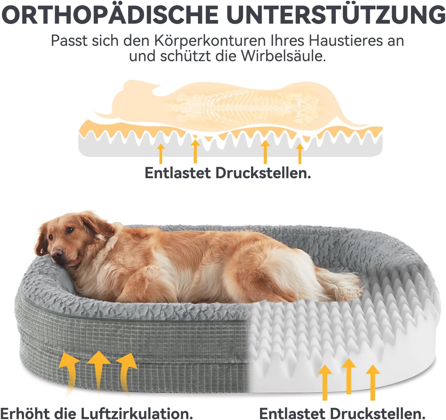 Detalle 2 de Orthopädisches Hundebett Mittelgroße Hunde