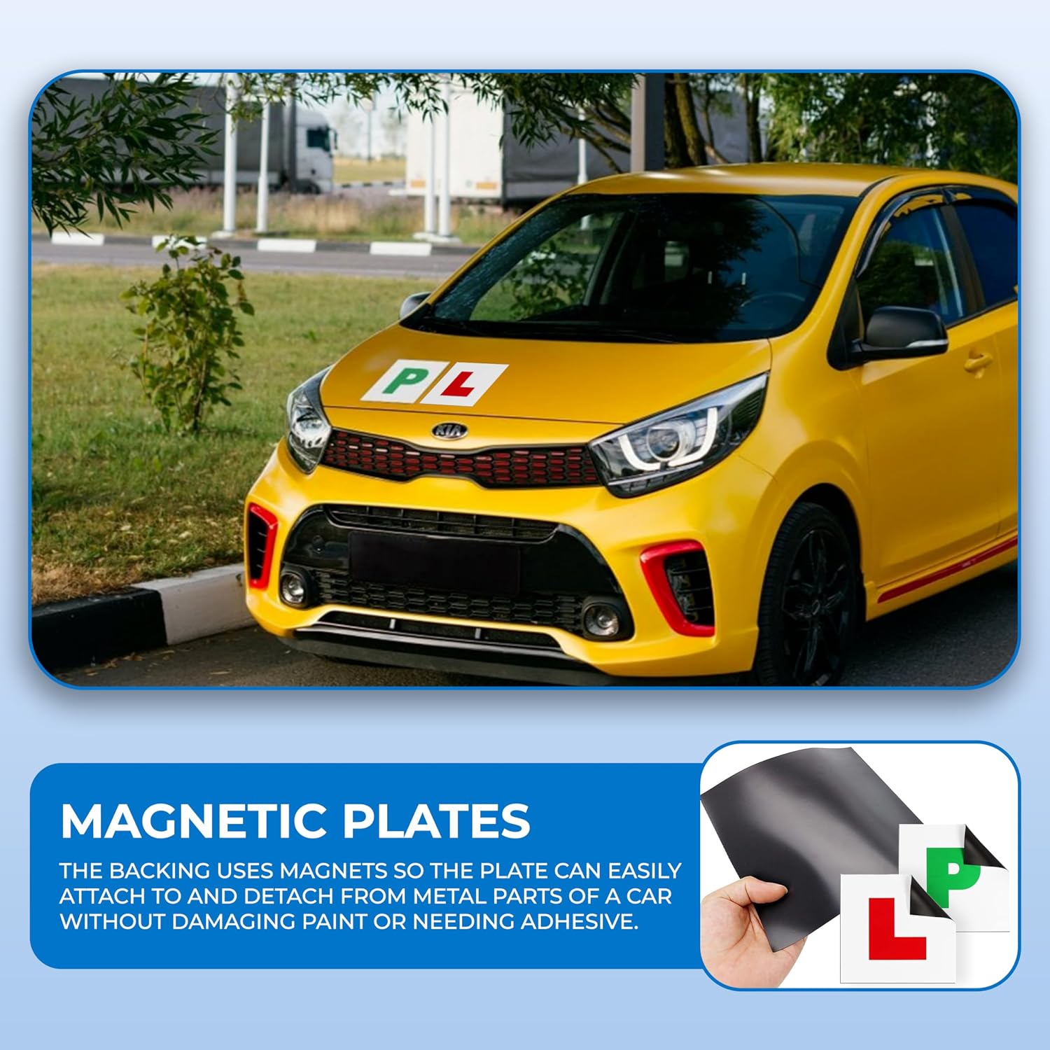 Thumbnail 2 de Double Dragon 4-Pack Fully Magnetic L & P Plates (2 L + 2 P) – DVLA Legal, UK