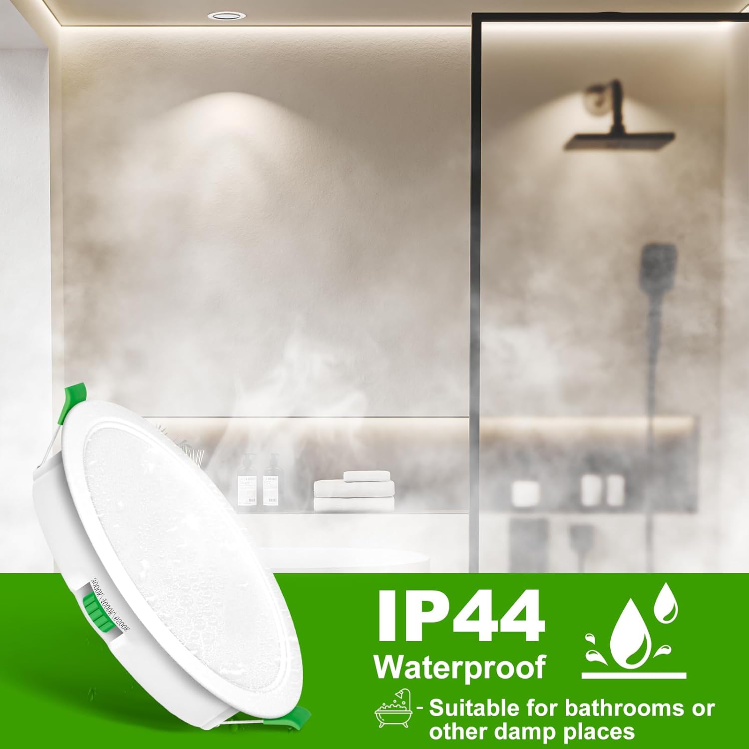 Thumbnail 4 de Jaenmsa Faretti LED da Incasso per Cartongesso 230V, 4W – Set 24, IP44, Dimmerabili, 3000K/4000K/6500K