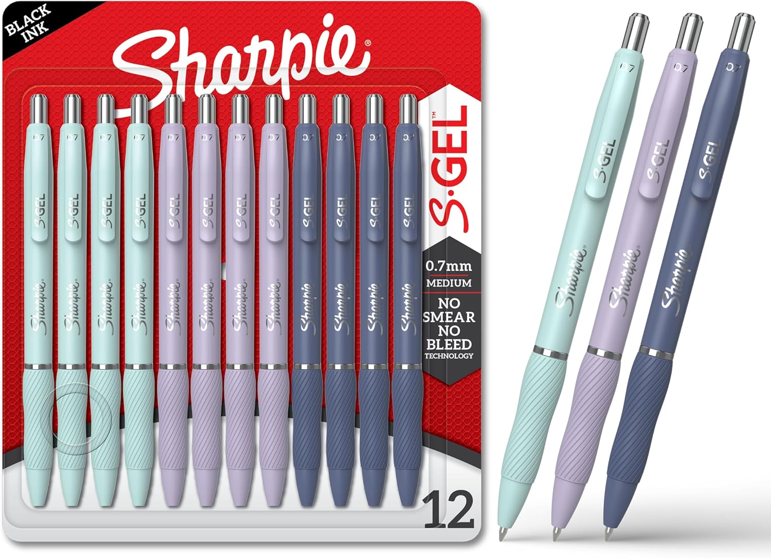Sharpie S-Gel 0.7mm Gel Pens, 12 Pack 🖊️