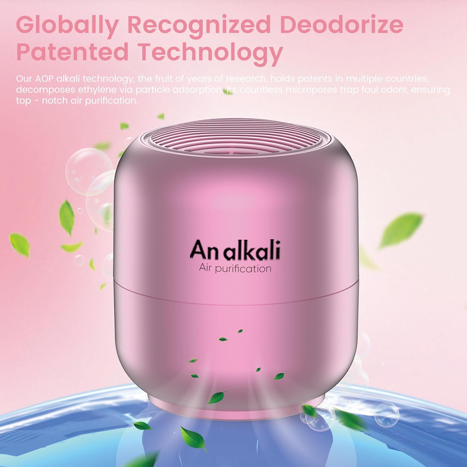 Detalle 2 de An alkali Refrigerator Deodorizer, Pink, Compact and Long-Lasting
