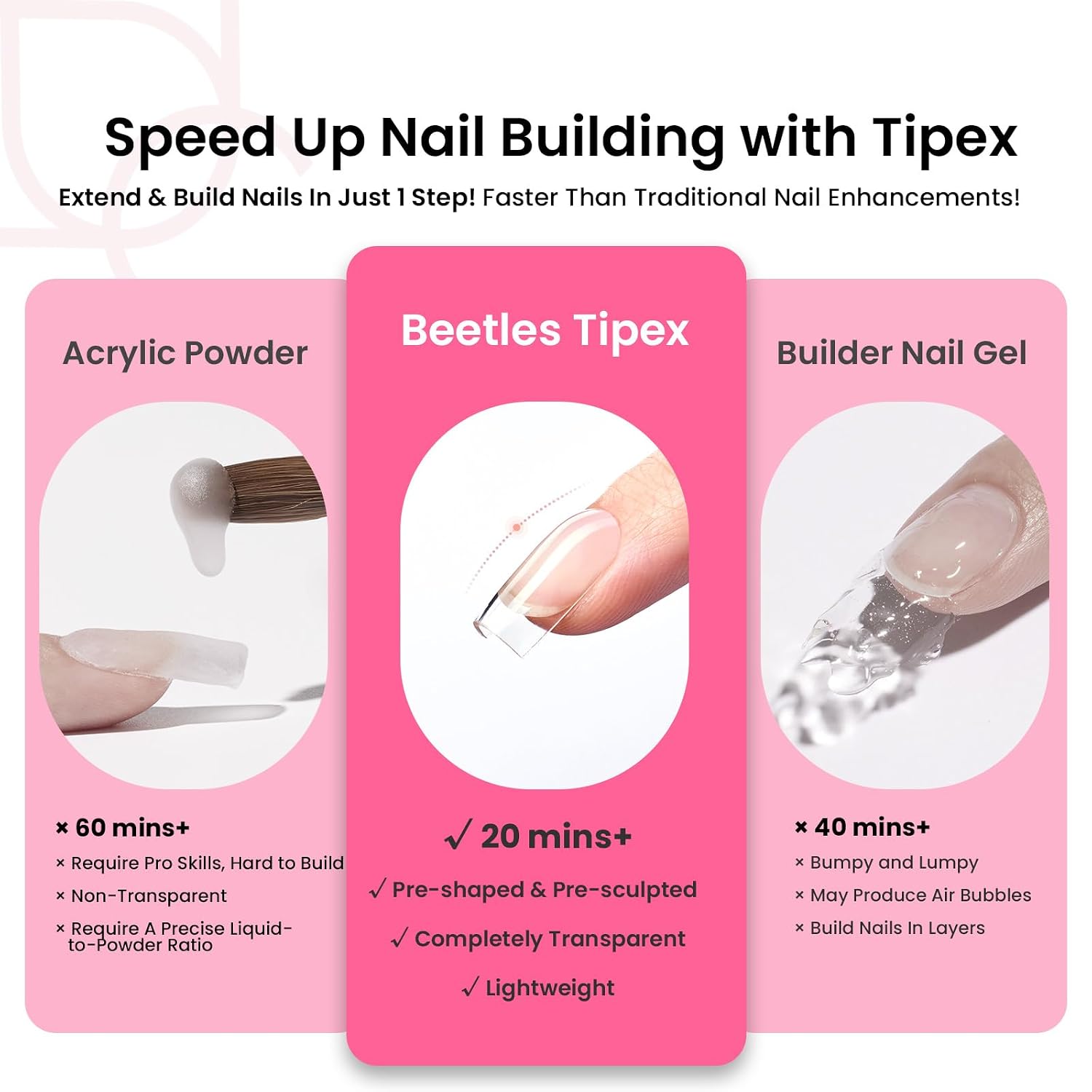 Detalle 2 de Beetles Nail Tips, Short Square