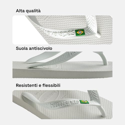 Thumbnail 3 de Havaianas Top Brasil Unisex - Adulto FlipFlop White 35 EU: leggerezza, stile e resistenza per l’uso quotidiano