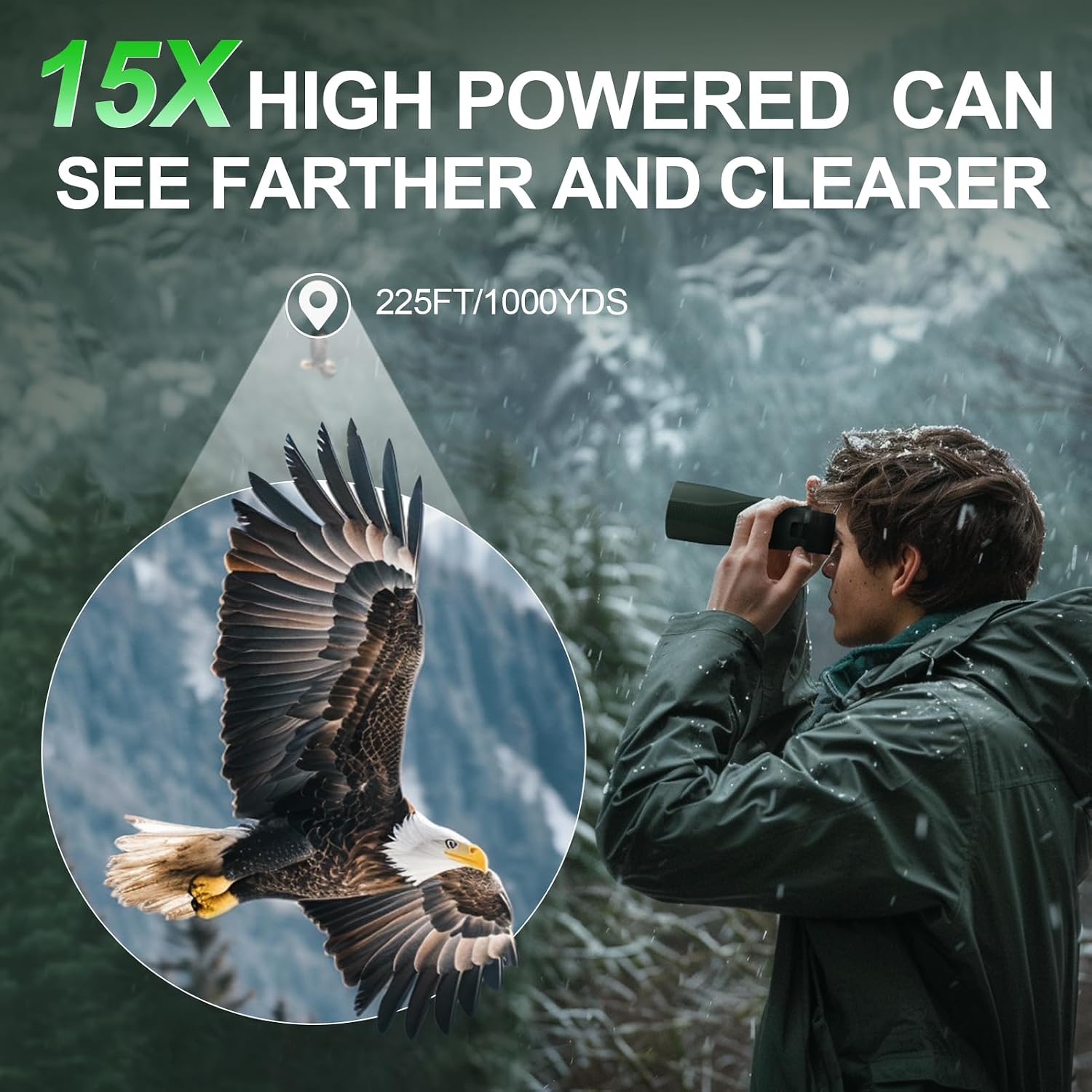 Thumbnail 5 de Deesoo 15x56 High‑Power BAK4 Binoculars for Birdwatching 🔭