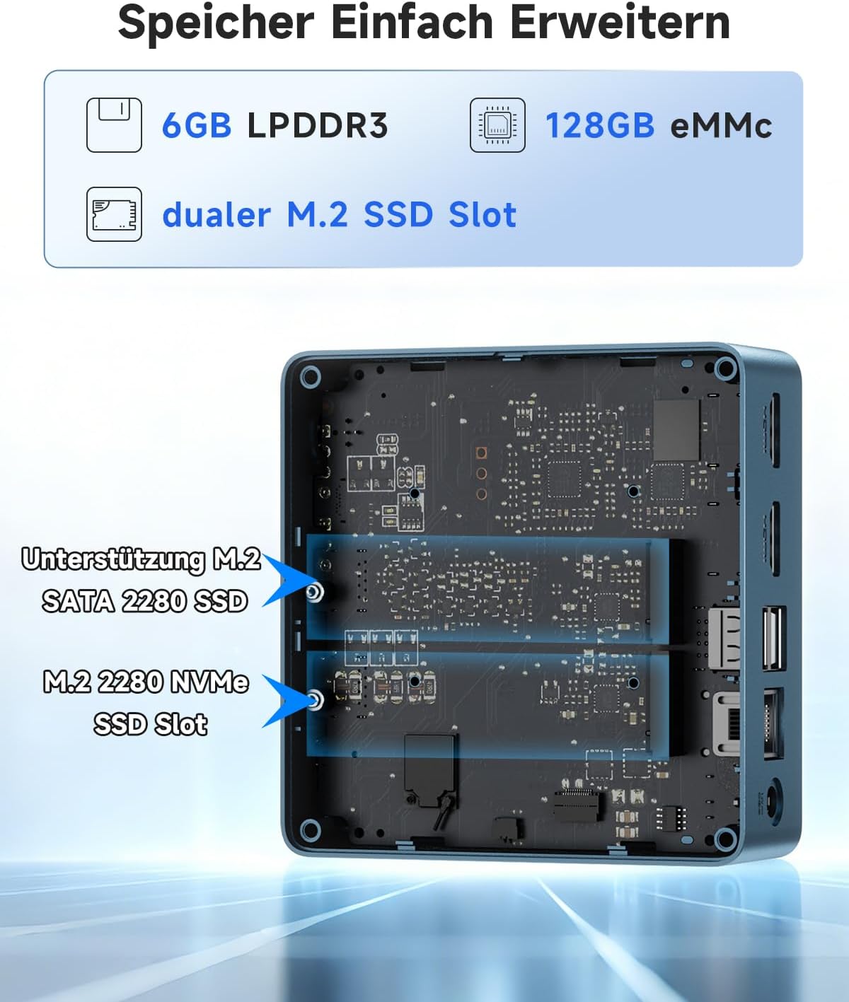 Thumbnail 5 de BMAX Mini PC B1 Plus – kompakter Büro-PC mit Dual-Display und Windows 11 Home
