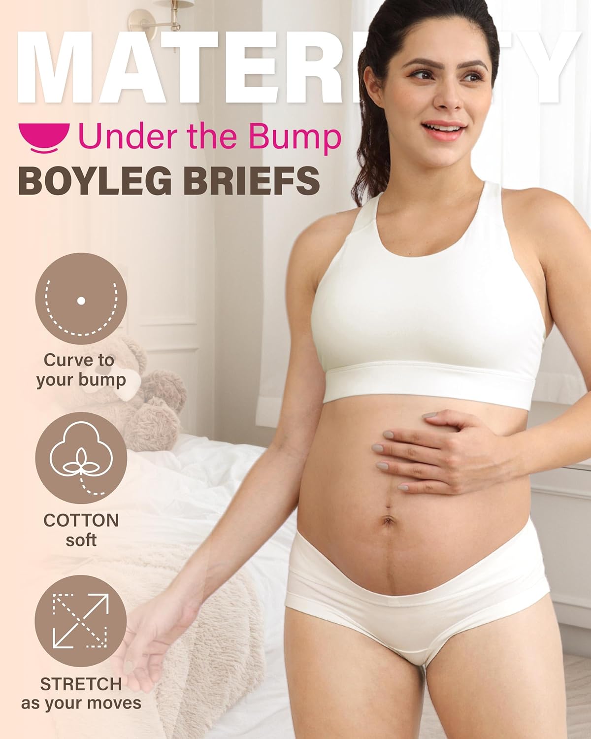 Thumbnail 1 de Intimate Portal Schwangerschaftsunterhosen – Unterbauch-Umstandsunterwäsche und Postpartum Boycut-Slips