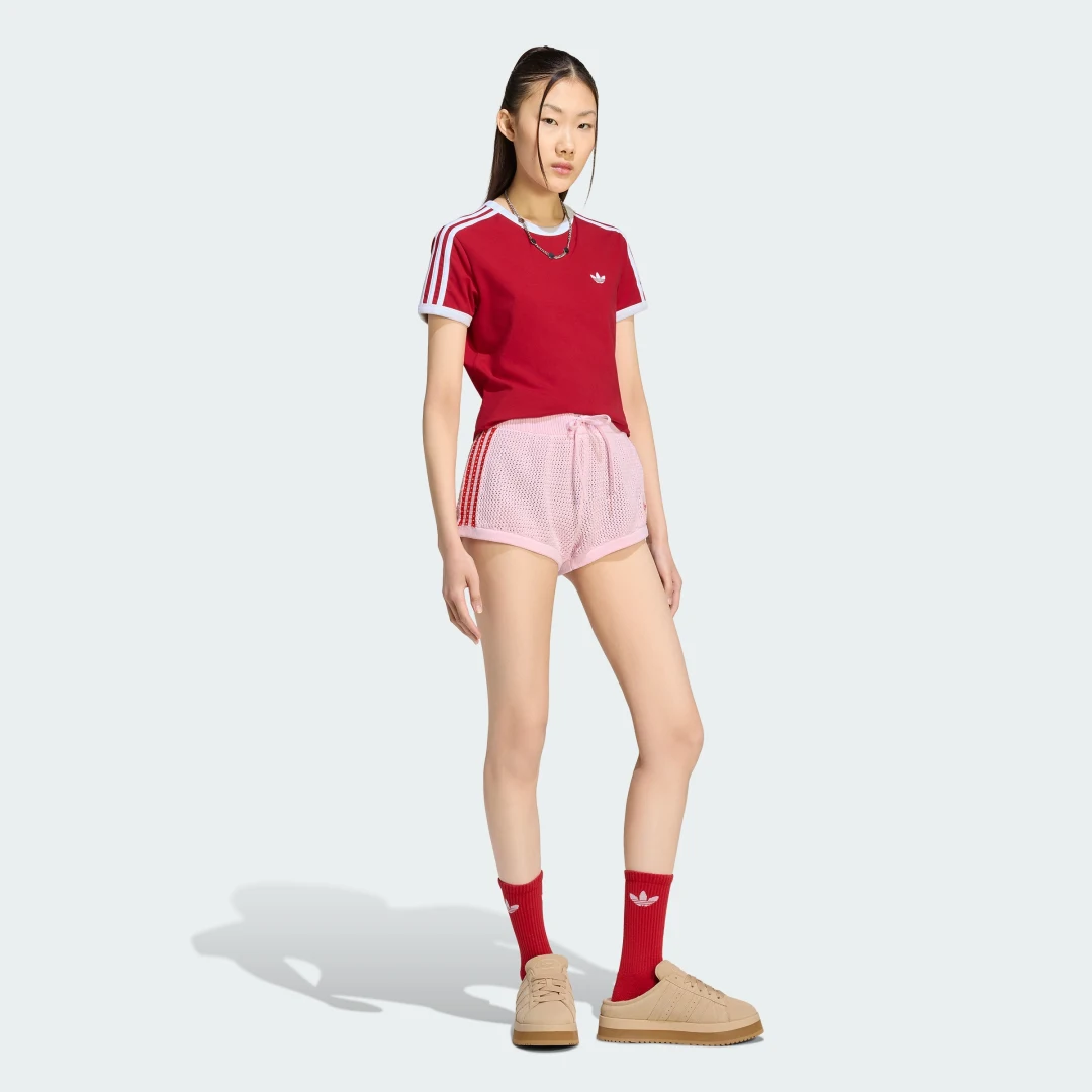 Detalle de Adidas CROCHET SHORTS en rosa
