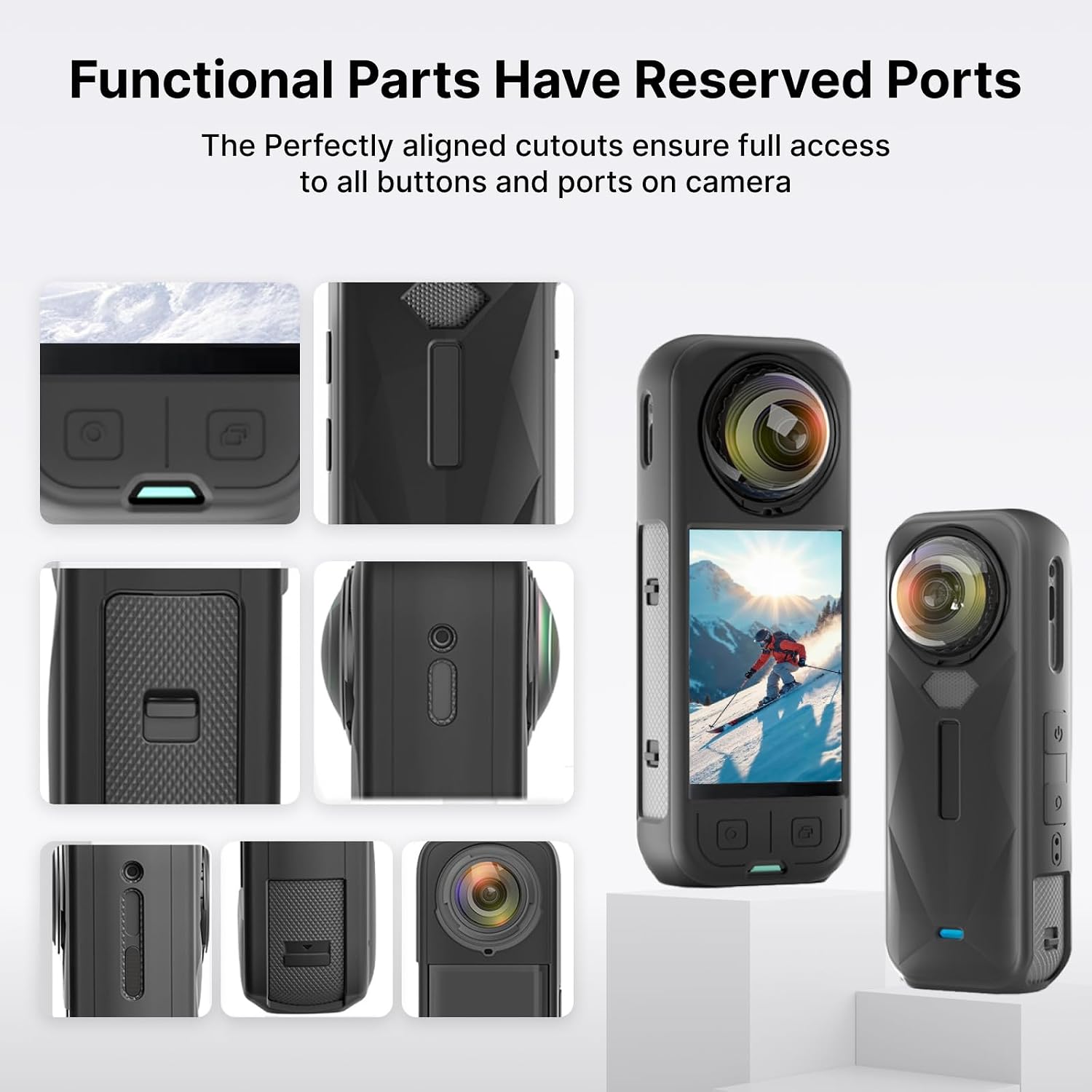 Detalle de YEHOLDING 4-in-1 case for Insta360 X5 accessories