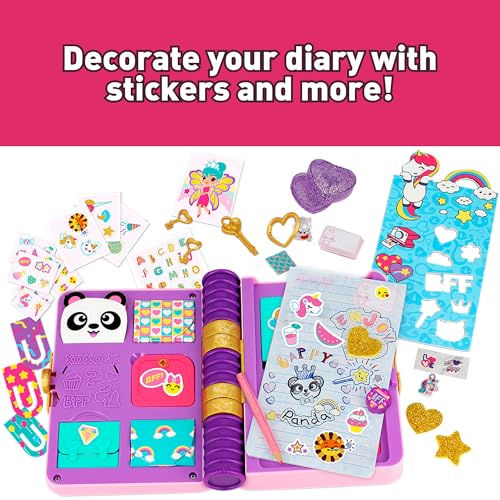 Thumbnail 5 de FUNLOCKETS Secret Journal Glitter Edition – Kids Diary with Lock and Keys