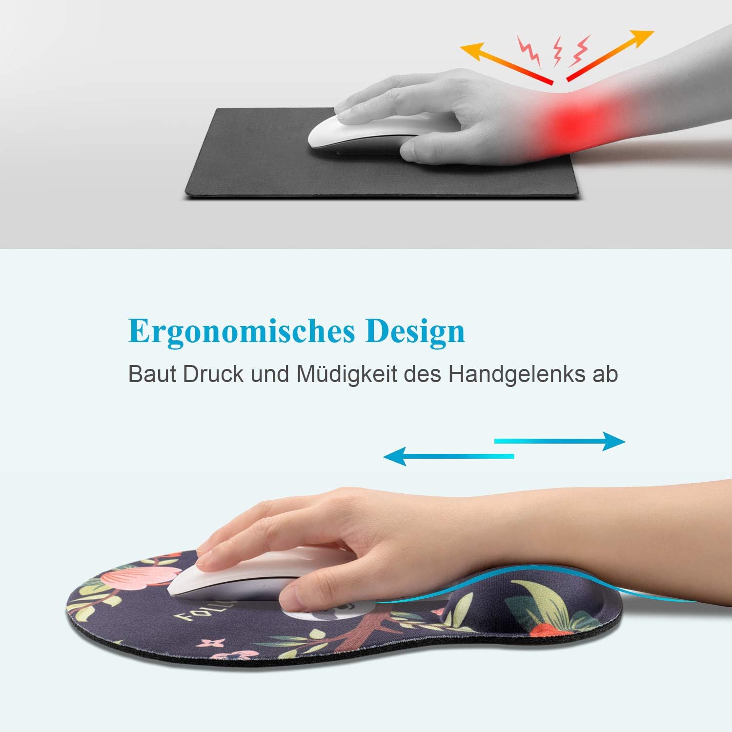 Thumbnail 4 de AOKSUNOVA Alfombrilla de ratón ergonómica con reposamuñecas 🖱