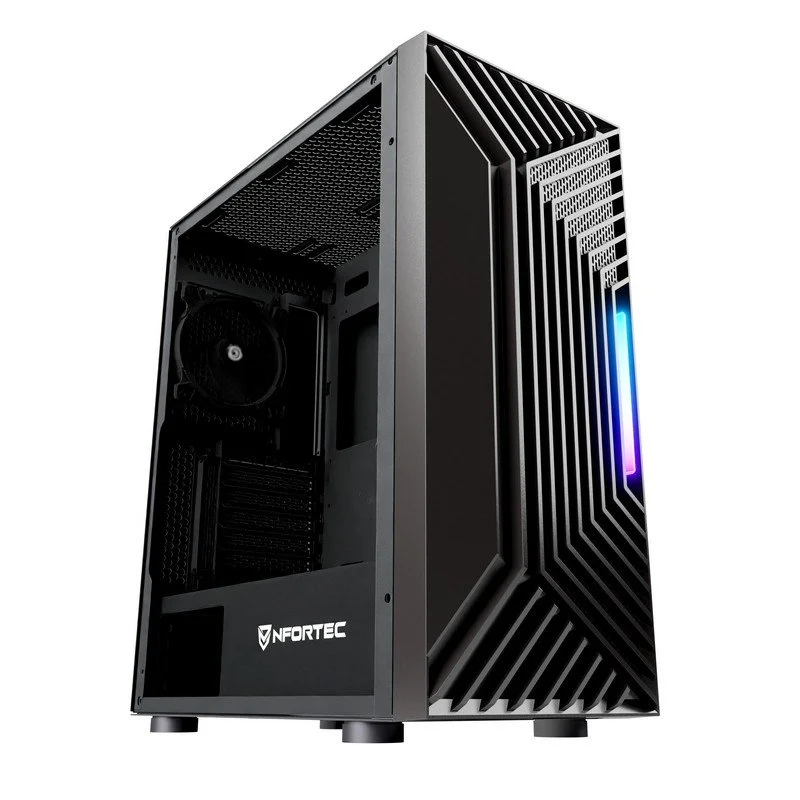 Nfortec Nervia ARGB Torre ATX con 4 ventiladores 🖥
