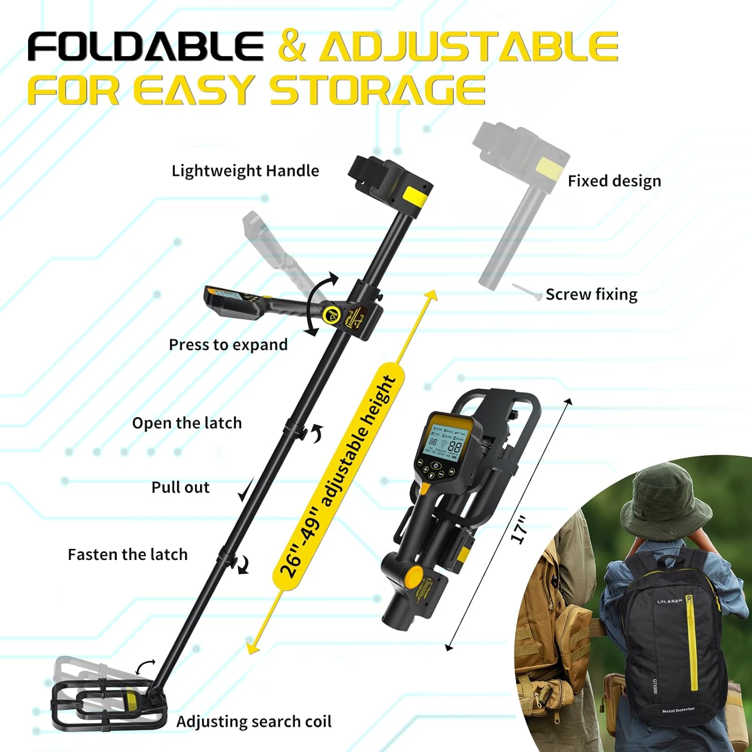 Detalle 1 de LOLARAN Metalldetektor Profi Gold Finder 1.35 kg