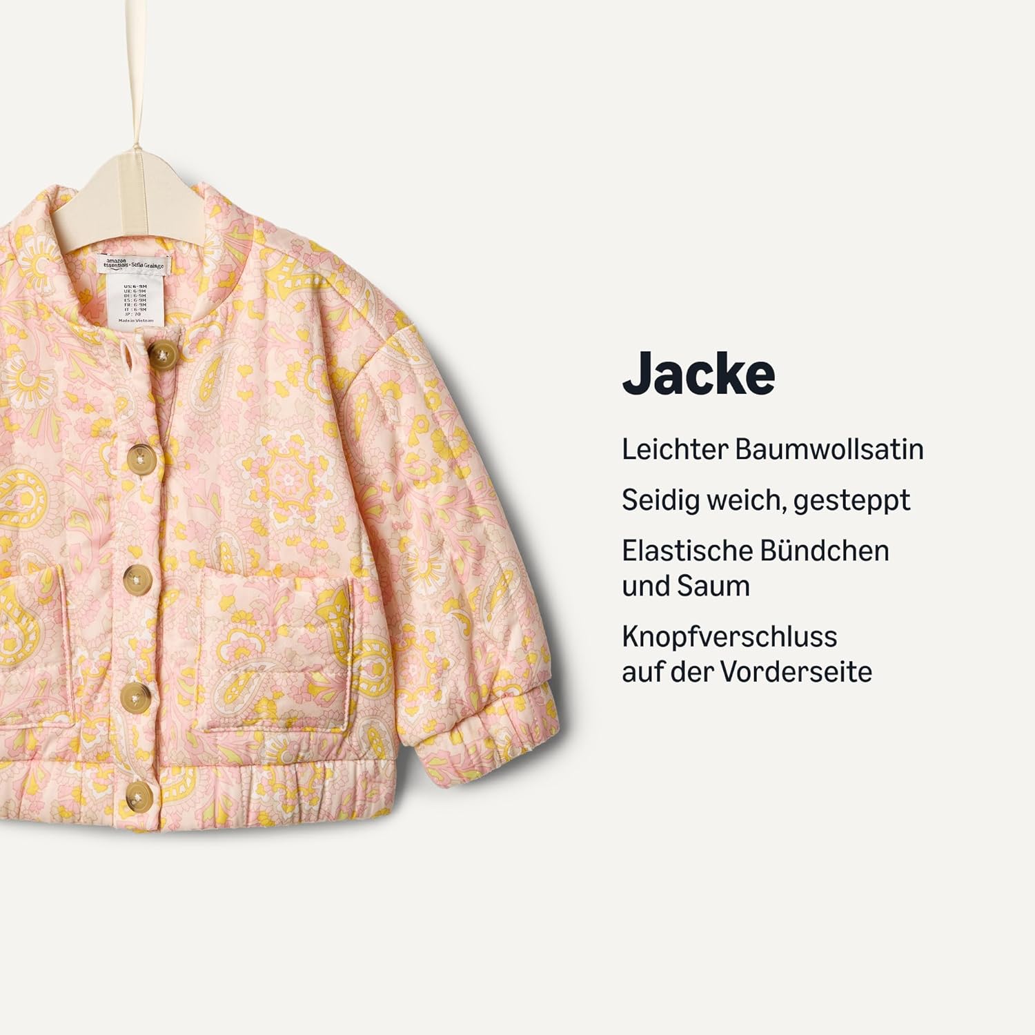 Thumbnail 1 de Amazon Essentials x Sofia Grainge Baby Mädchen leichte bedruckte Jacke aus Baumwollsatin