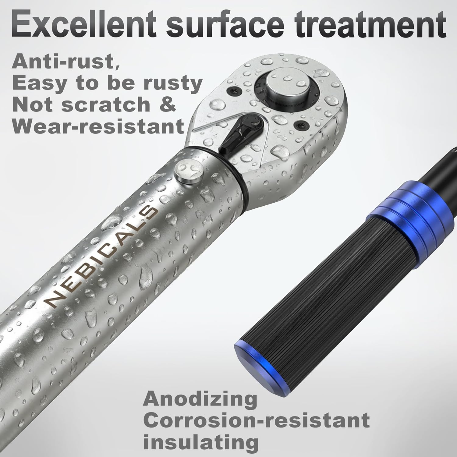 Detalle de 9-Piece Torque Wrench Set with 1/4, 3/8, 1/2 Drives and Extensions