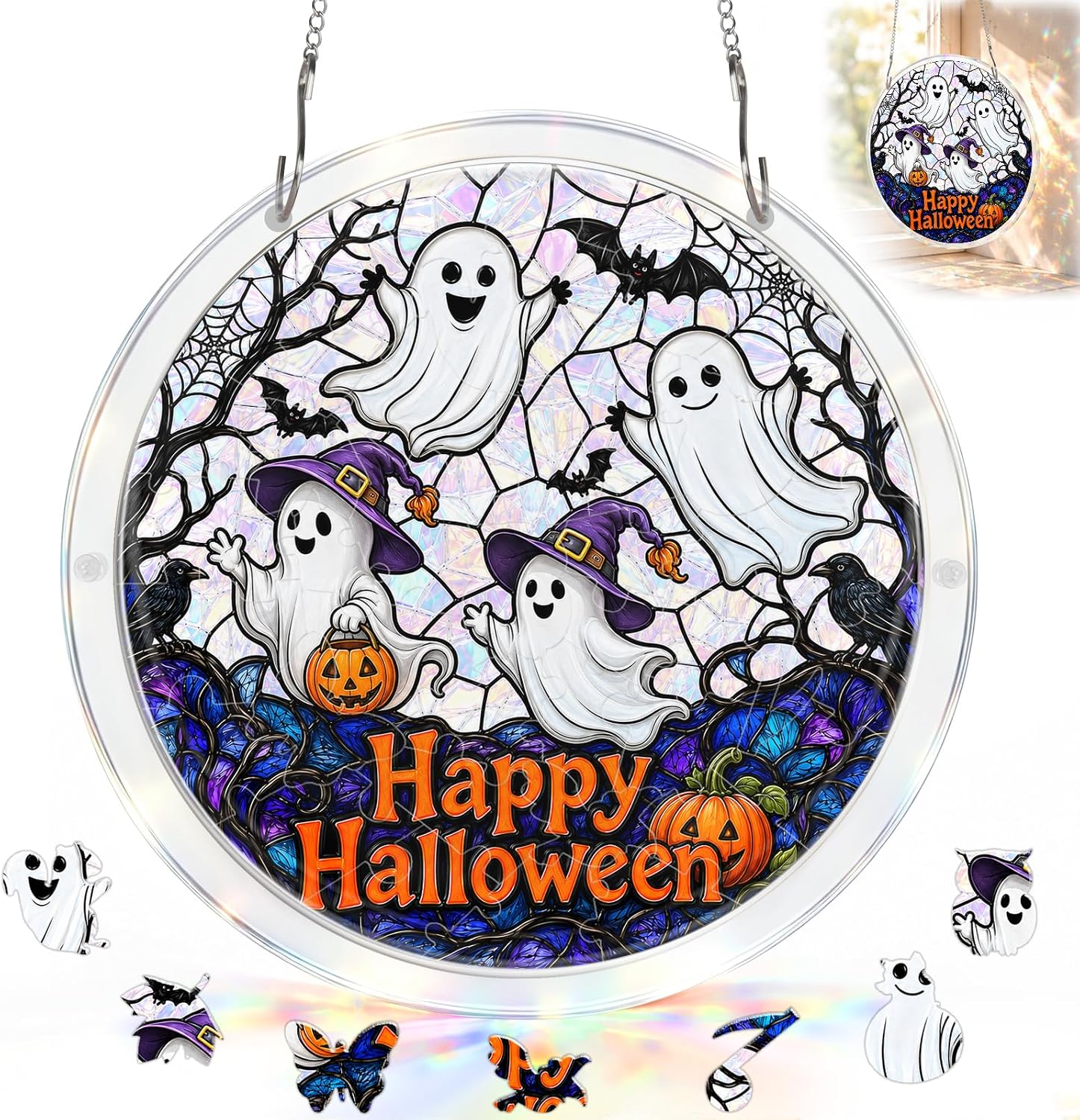 Detalle de Halloween Acrylic Suncatcher, 7.8-Inch