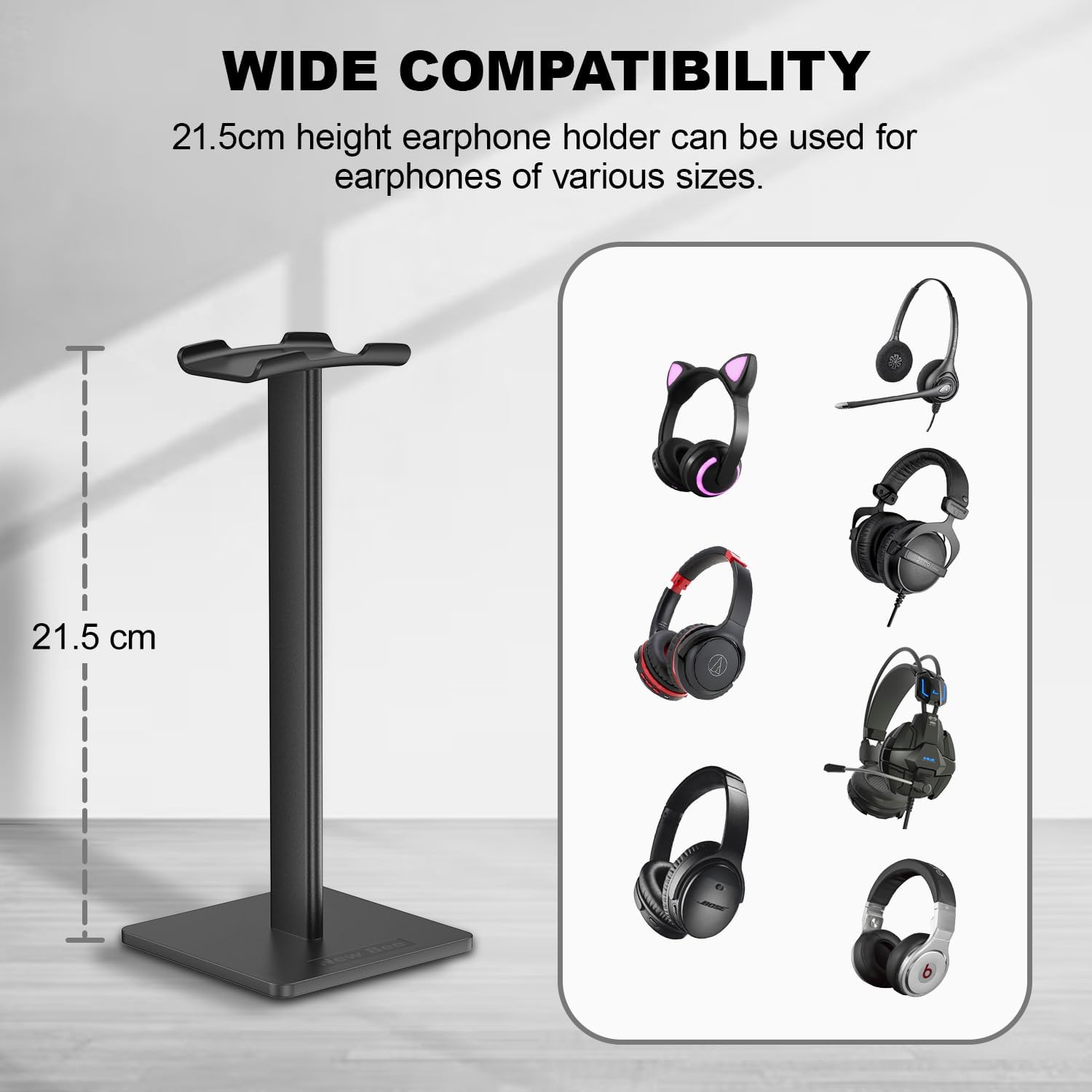 Detalle 2 de New Bee Headphone Stand – Universal Aluminium Headset Holder