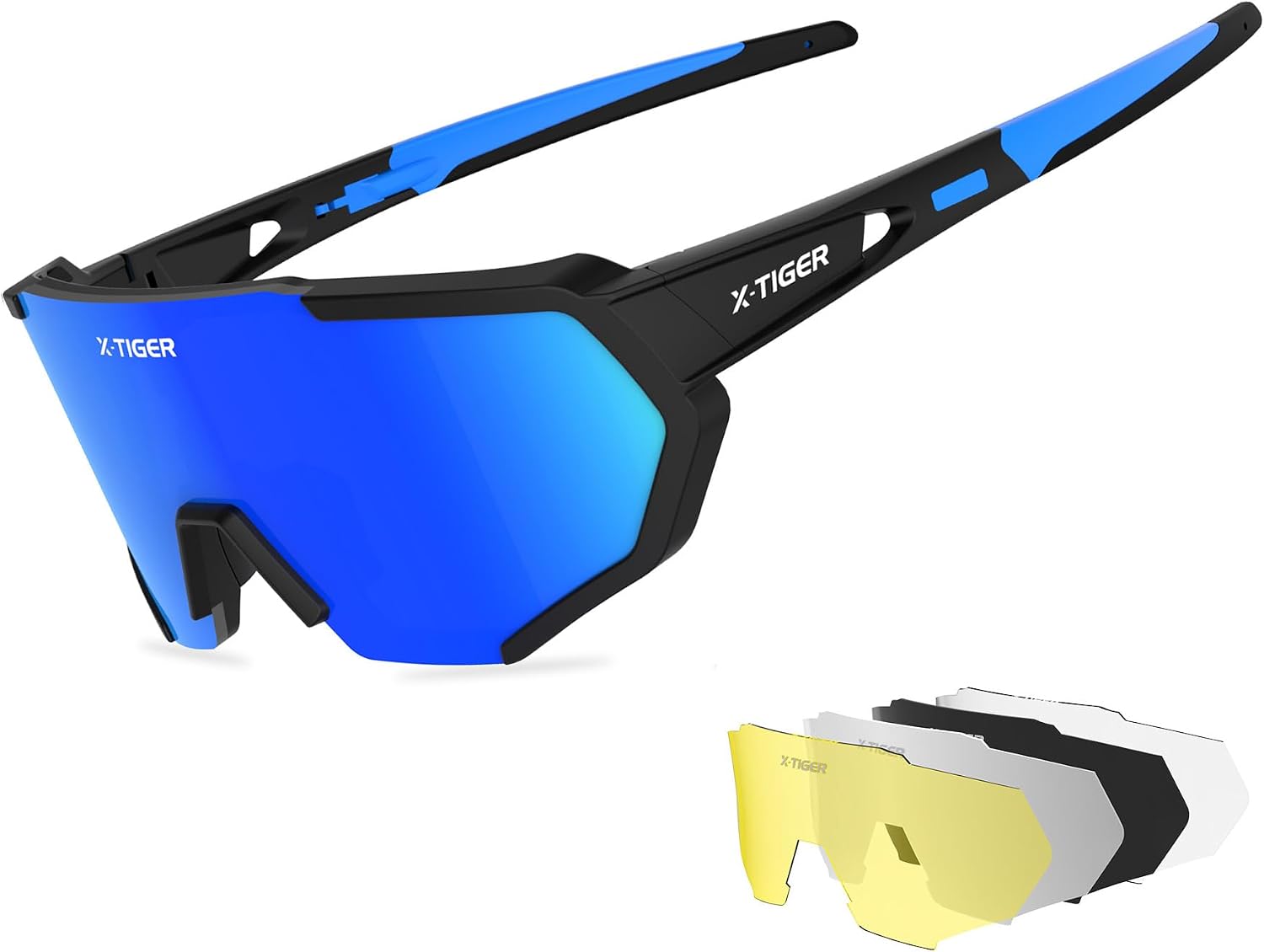 Detalle de X-TIGER Gafas de Ciclismo 5 Lentes Intercambiables