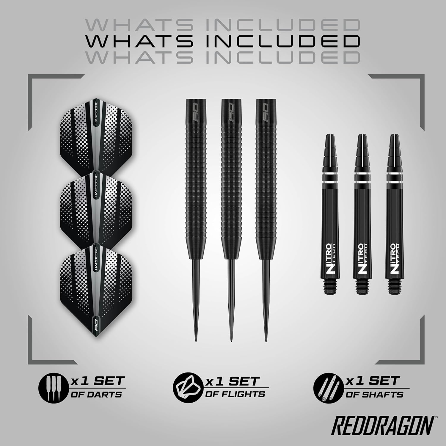 Detalle de RED DRAGON Razor Edge Black Tungsten-Dartpfeile (Set, mit Flights & Schäften)