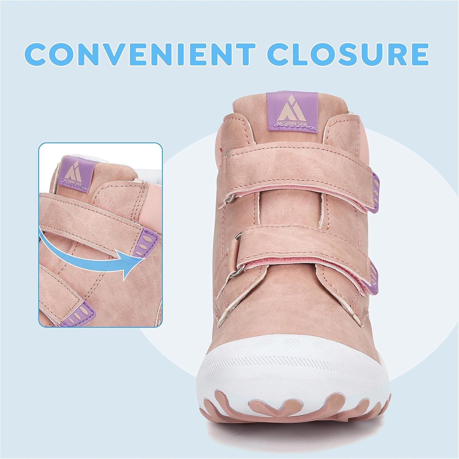 Detalle 2 de Mishansha Kinder-Wanderschuhe rutschfest – leichte Trekking-Wanderstiefel für Jungen & Mädchen