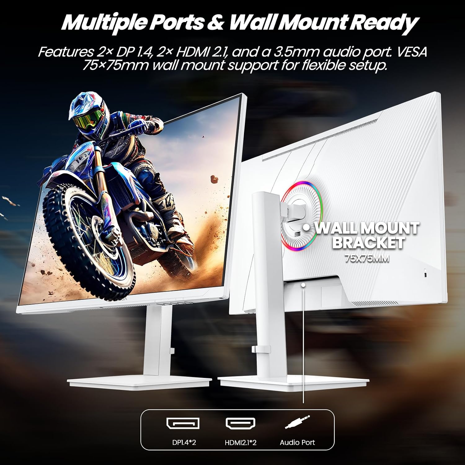 Thumbnail 5 de CRUA 27" Gaming Monitor 144Hz 4K