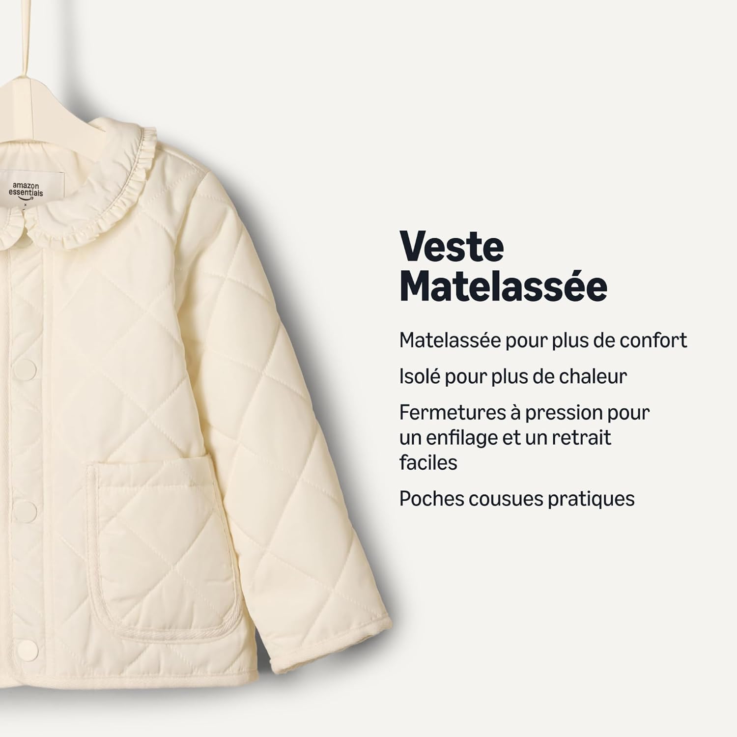 Thumbnail 2 de Amazon Essentials x Sofia Grainge Veste à volants bébé et fille, coupe décontractée et matelassée