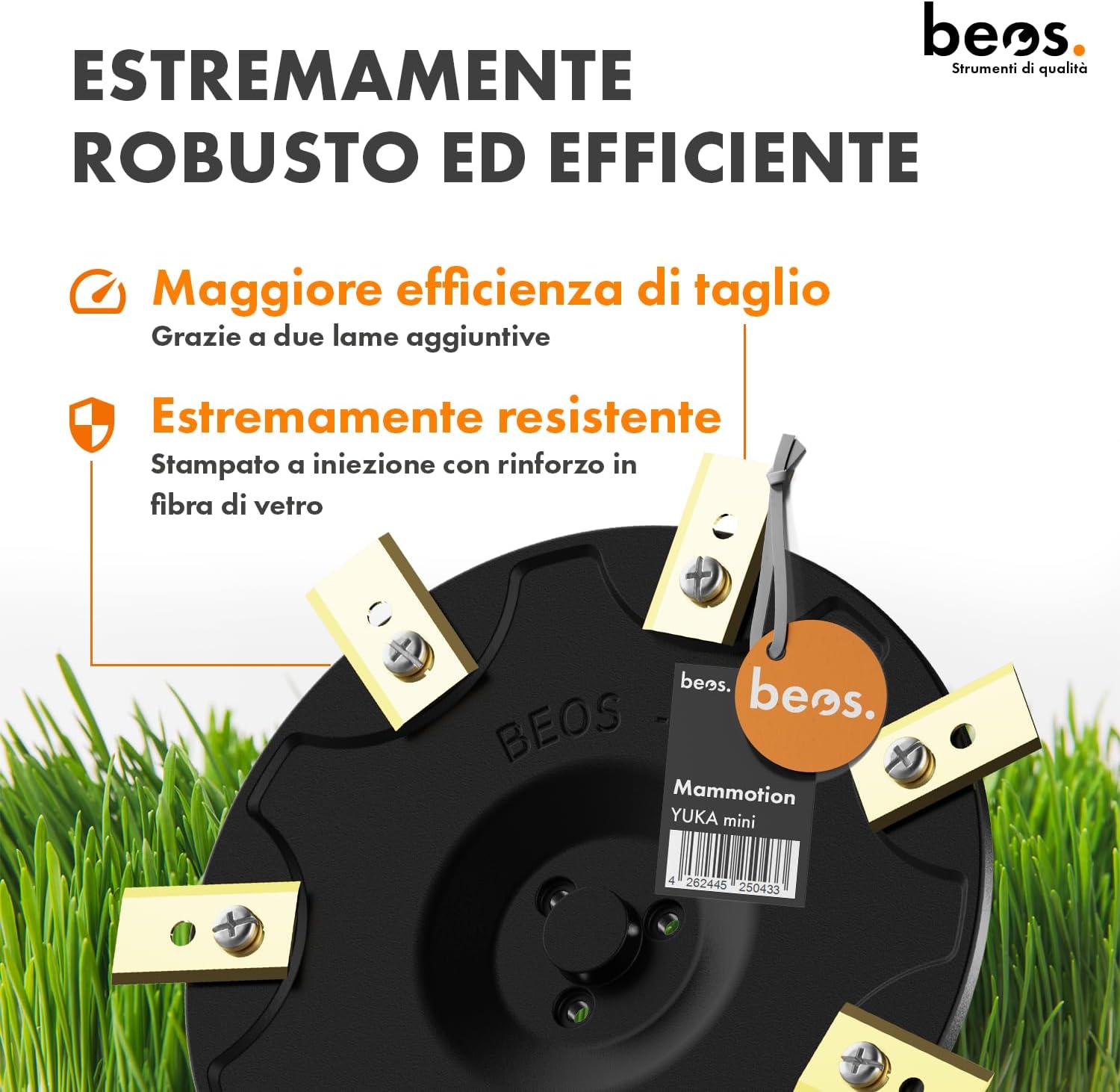 Thumbnail 4 de BEOS Dischi di taglio premium per robot tosaerba, compatibili Mammotion YUKA Mini, per 7 lame, Ø 162 mm