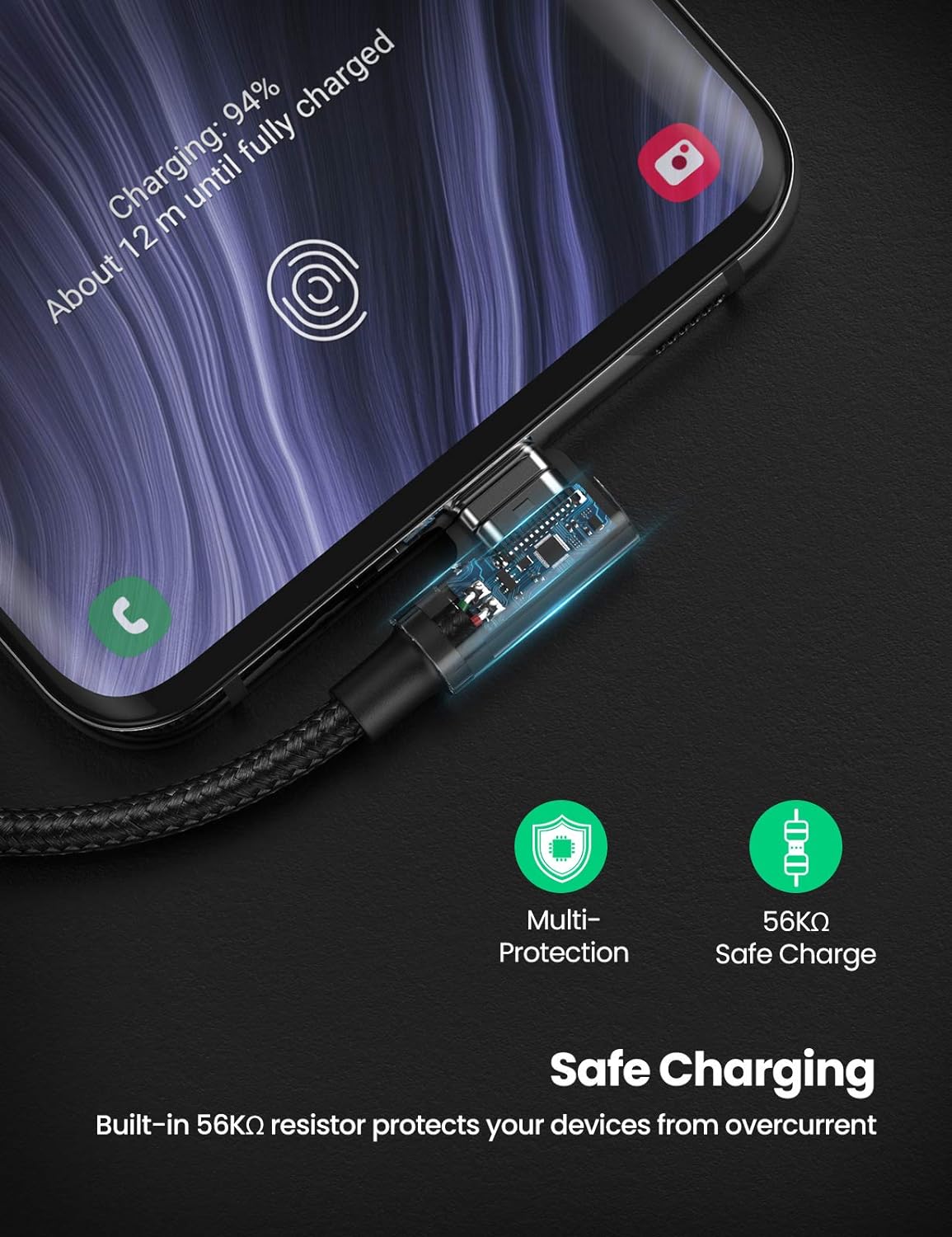 Thumbnail 5 de UGREEN USB C Cable 90 Degree 6.6FT