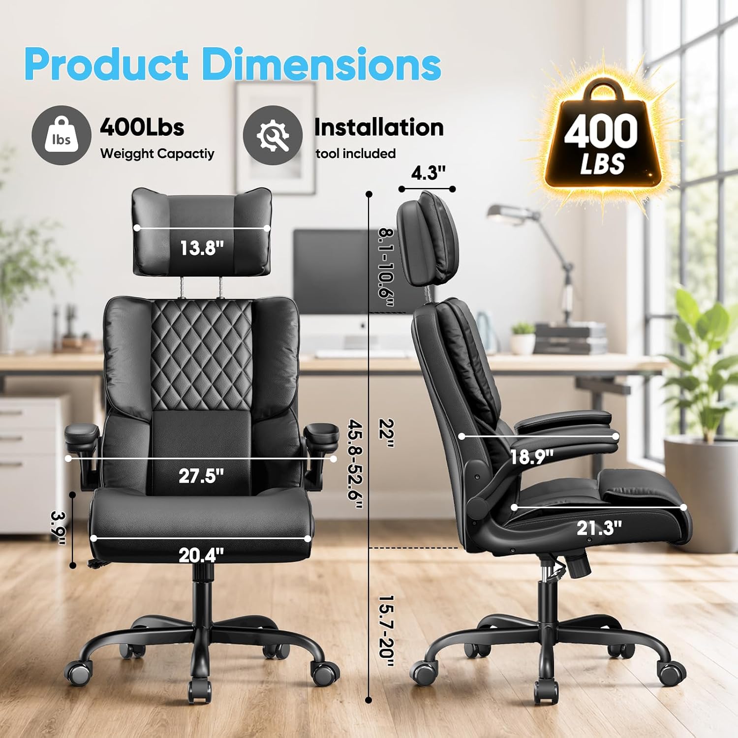 Thumbnail 5 de Sytas Office Chair with 400 lb Capacity