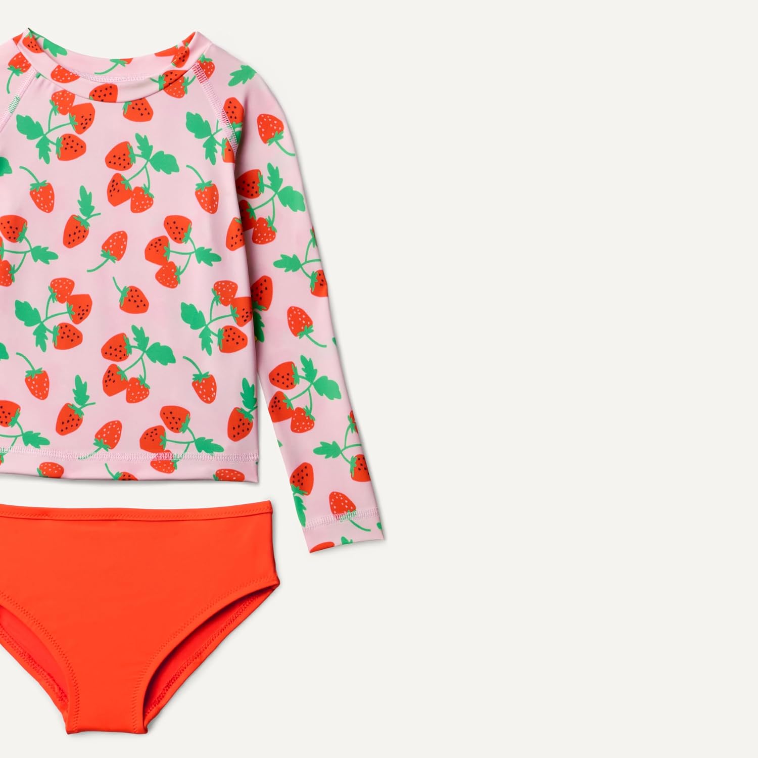 Detalle 2 de Maillot de bain 3 pièces fille Amazon Essentials : rashguard manches longues et bikini