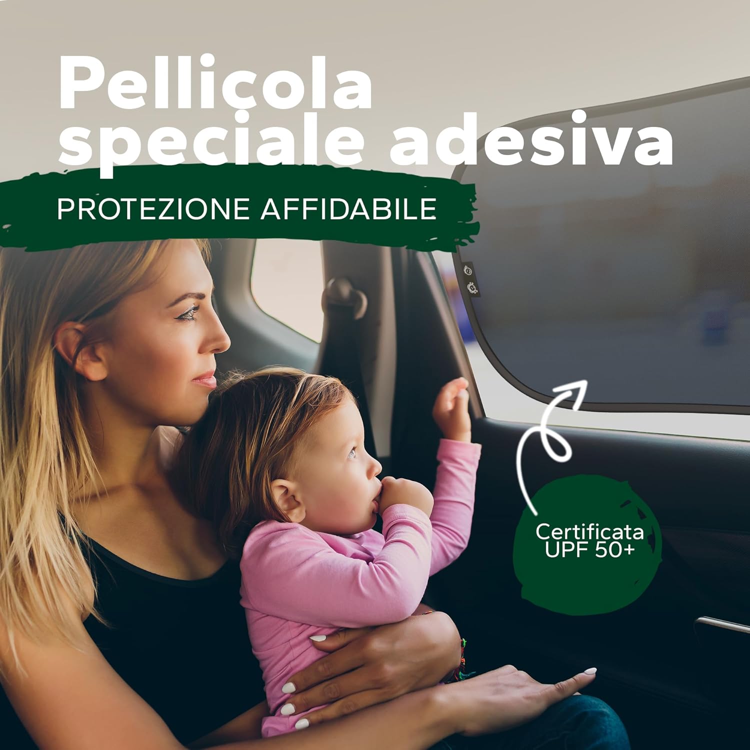 Thumbnail 2 de Laneta parasole per bambini con protezione UV UPF50+ autoadesivo (certificato DEKRA) GSM 105