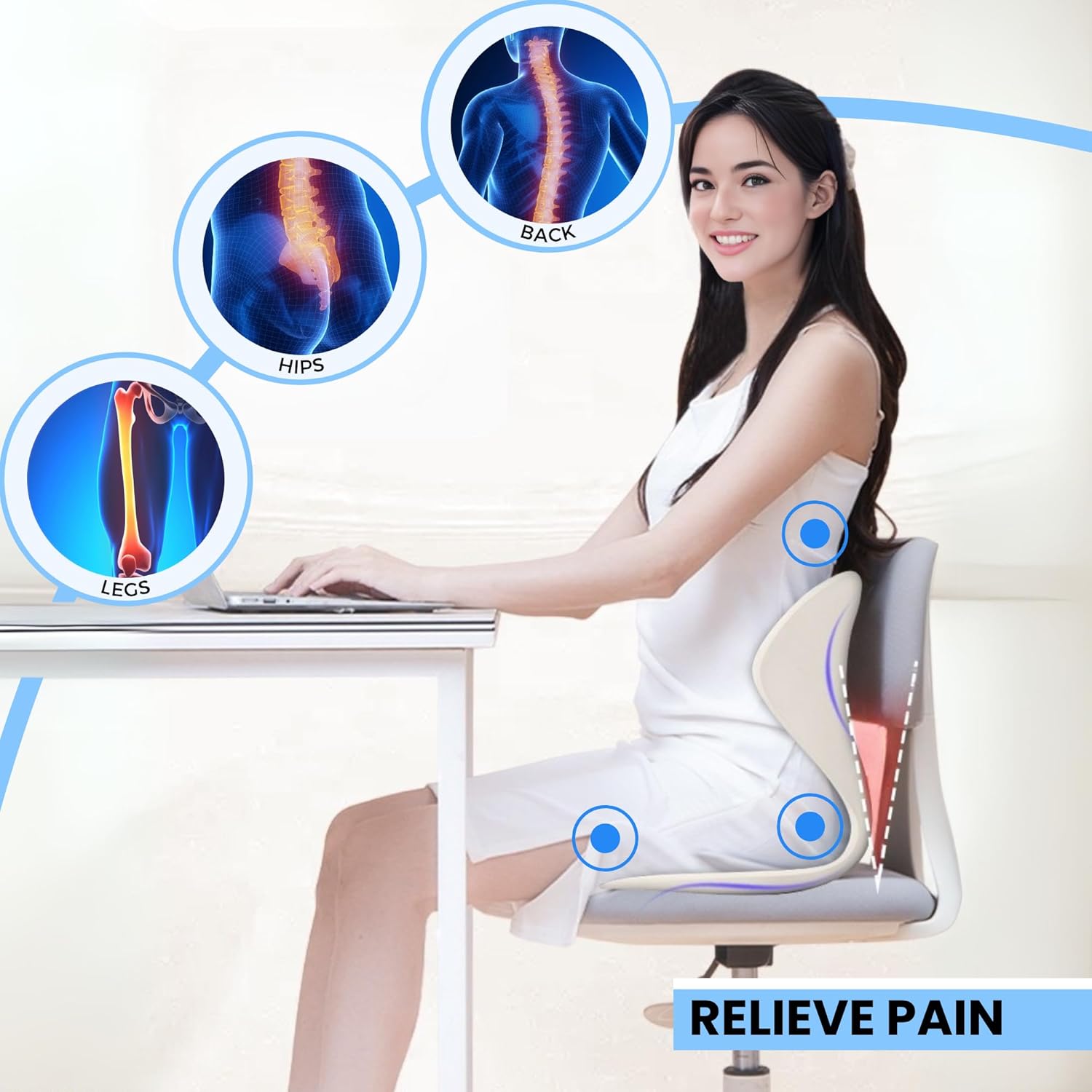 Thumbnail 4 de Silla Correctora de Postura con soporte lumbar 200 kg