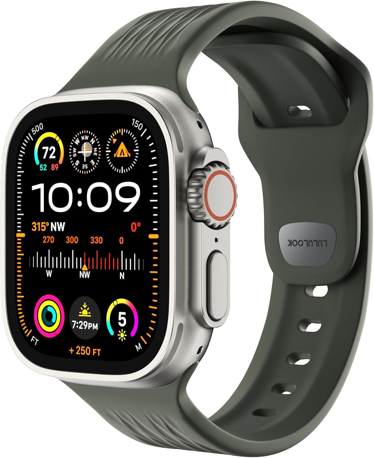 Detalle de LULULOOK Sport Strap for Apple Watch (FKM, 42–49mm) – Breathable, Durable Replacement Band