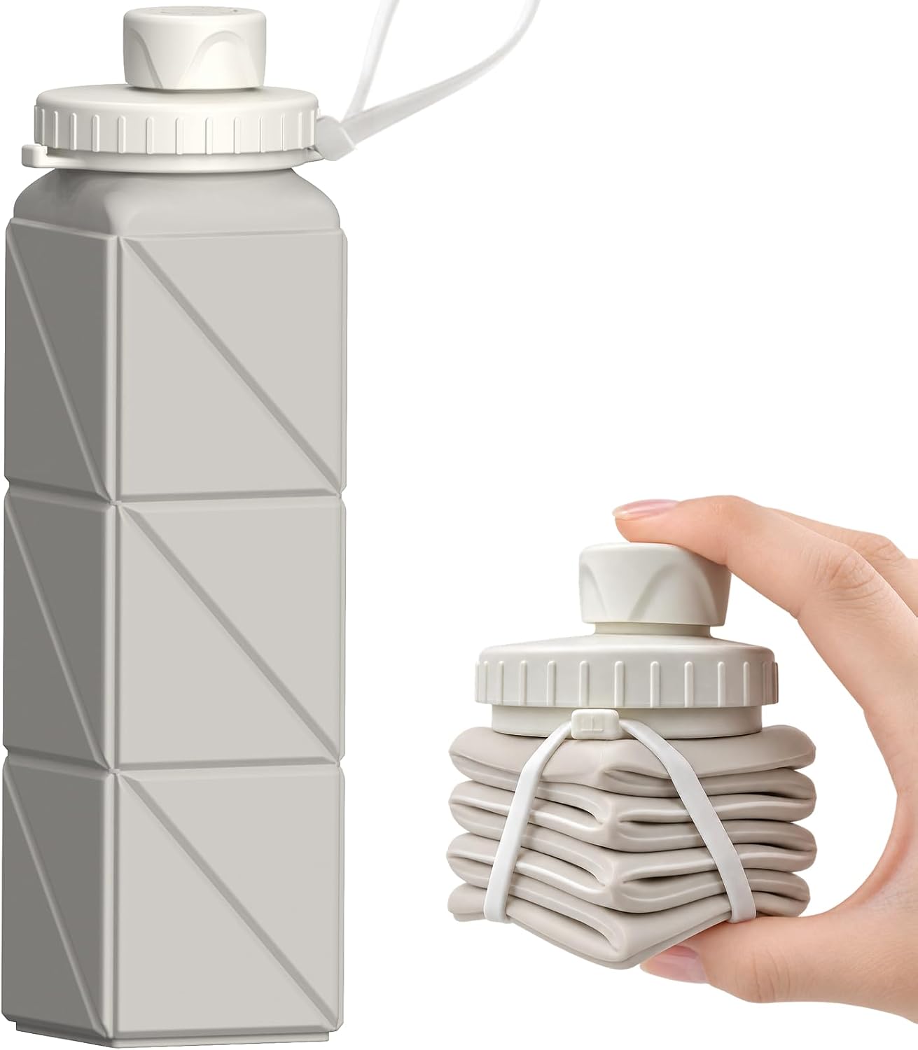 Detalle de BEAUTAIL CollapsibleBottle02 Silicone Water Bottle, 610 mL, Starlight