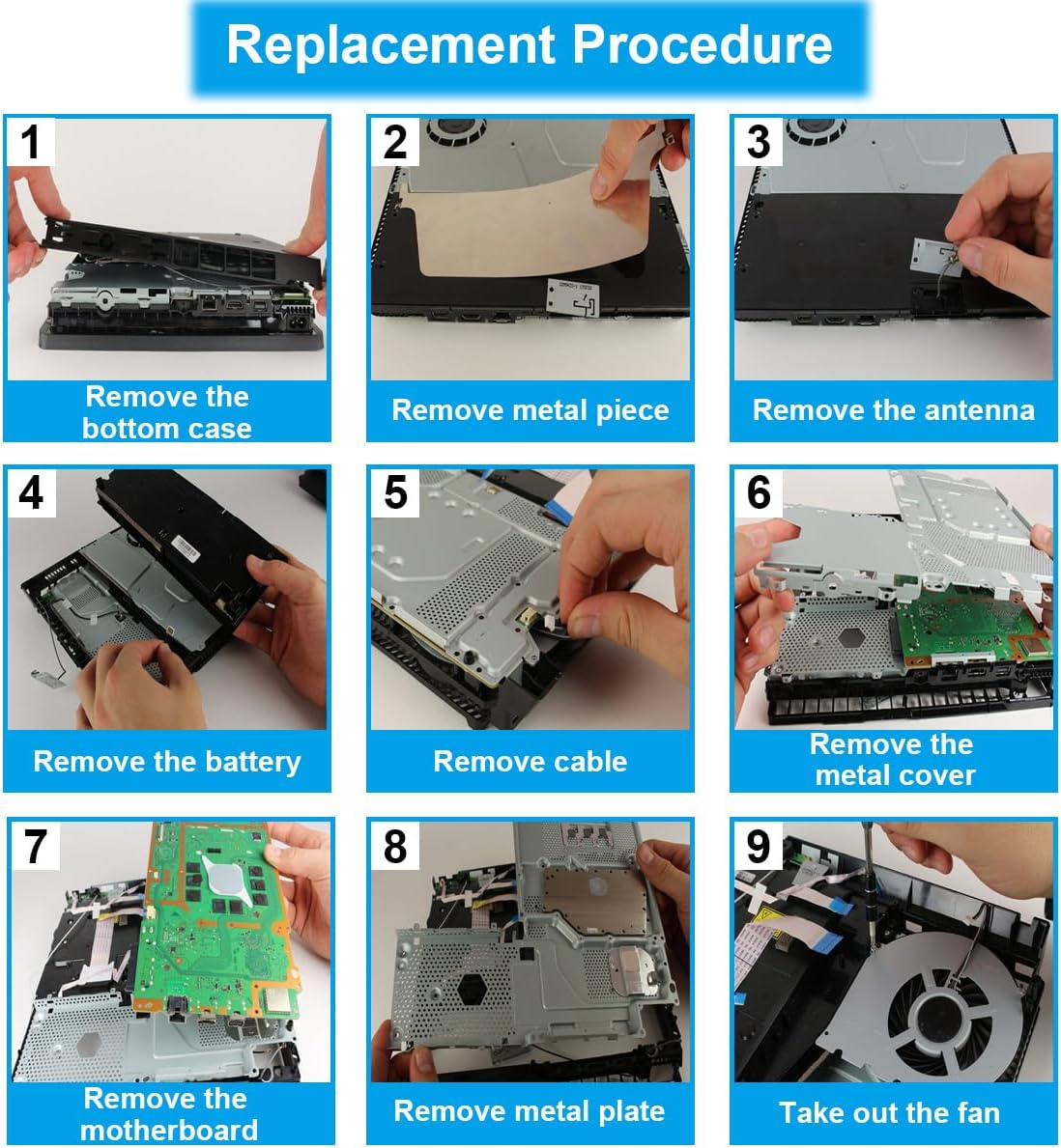 Thumbnail 5 de ZHUROUPU PS4 Slim Internal Cooling Fan Replacement (G85G12MS1AN-56J14 / KSB0912HD) for CUH-2XXX/21xx/22xx