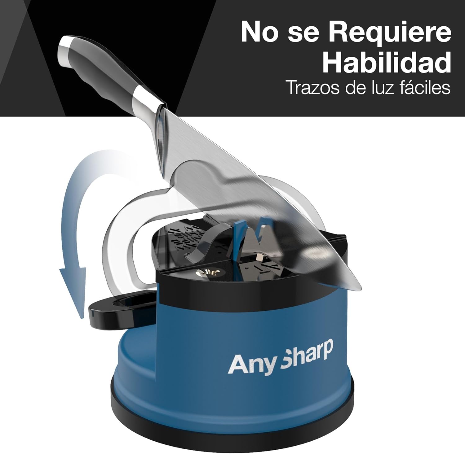 Thumbnail 1 de AnySharp Afilador de Cuchillos ✨ Seguridad sin Manos, Azul