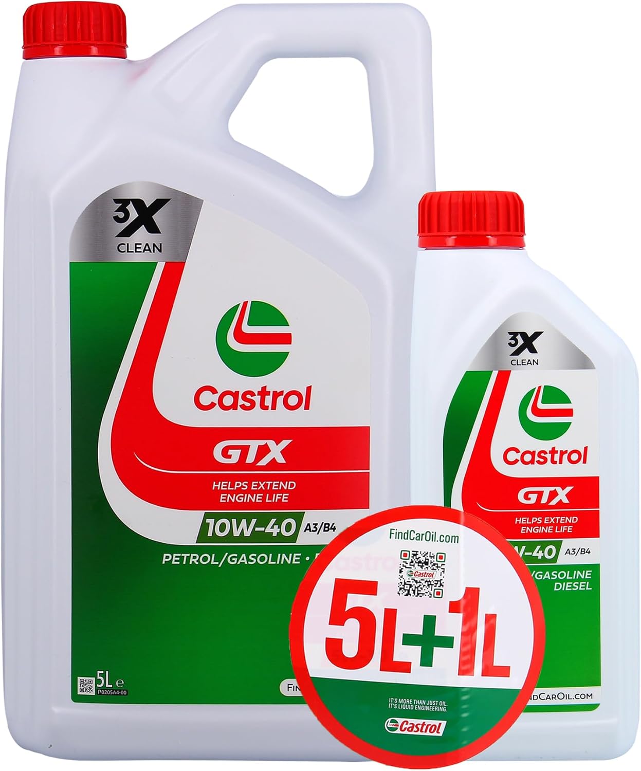Thumbnail 2 de Castrol GTX 10W-40 A3/B4, 5L — Lubrifiant moteur polyvalent pour essence et diesel
