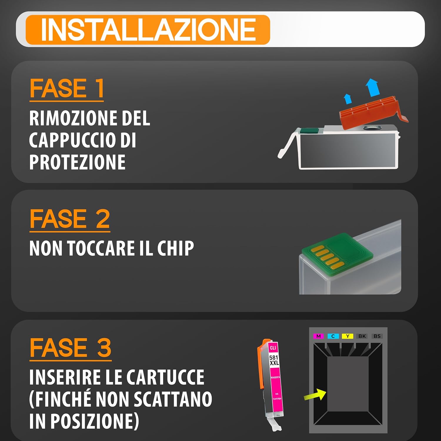 Thumbnail 3 de Supply Guy 580XXL/581XXL Multipack di cartucce compatibili per Canon PGI-580 CLI-581