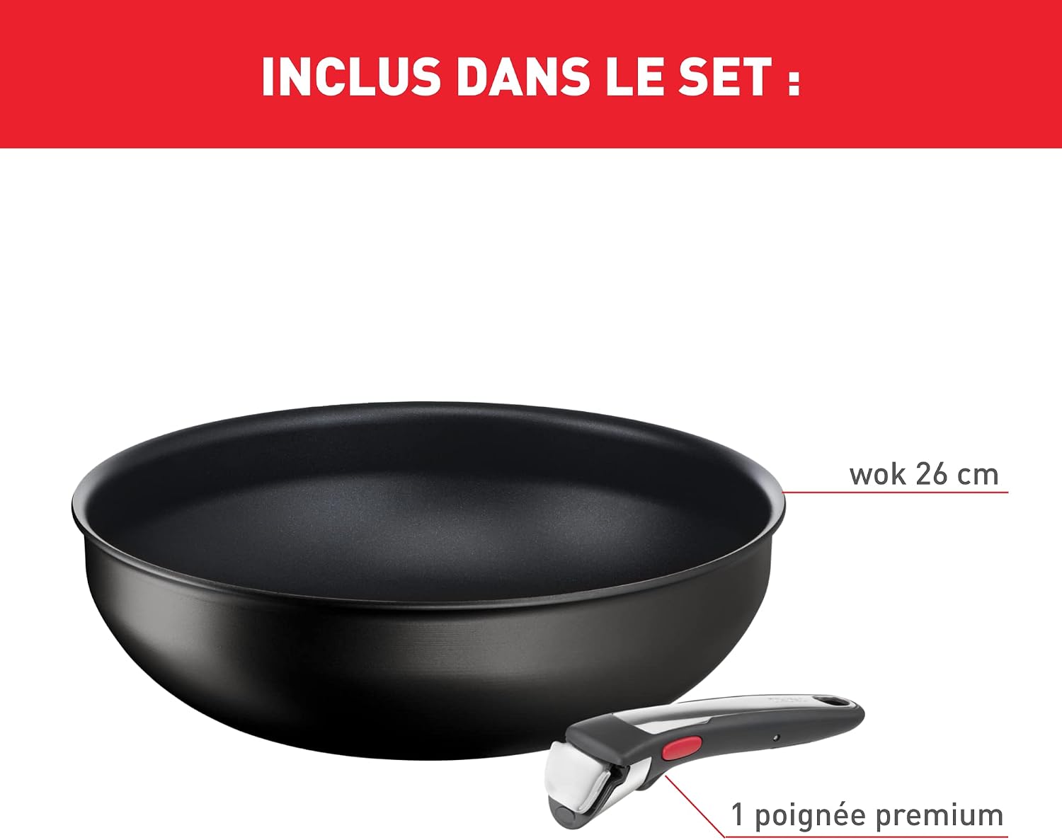 Thumbnail 1 de Tefal Ingenio Eco Resist On wokpan 28 cm met afneembare handgreep