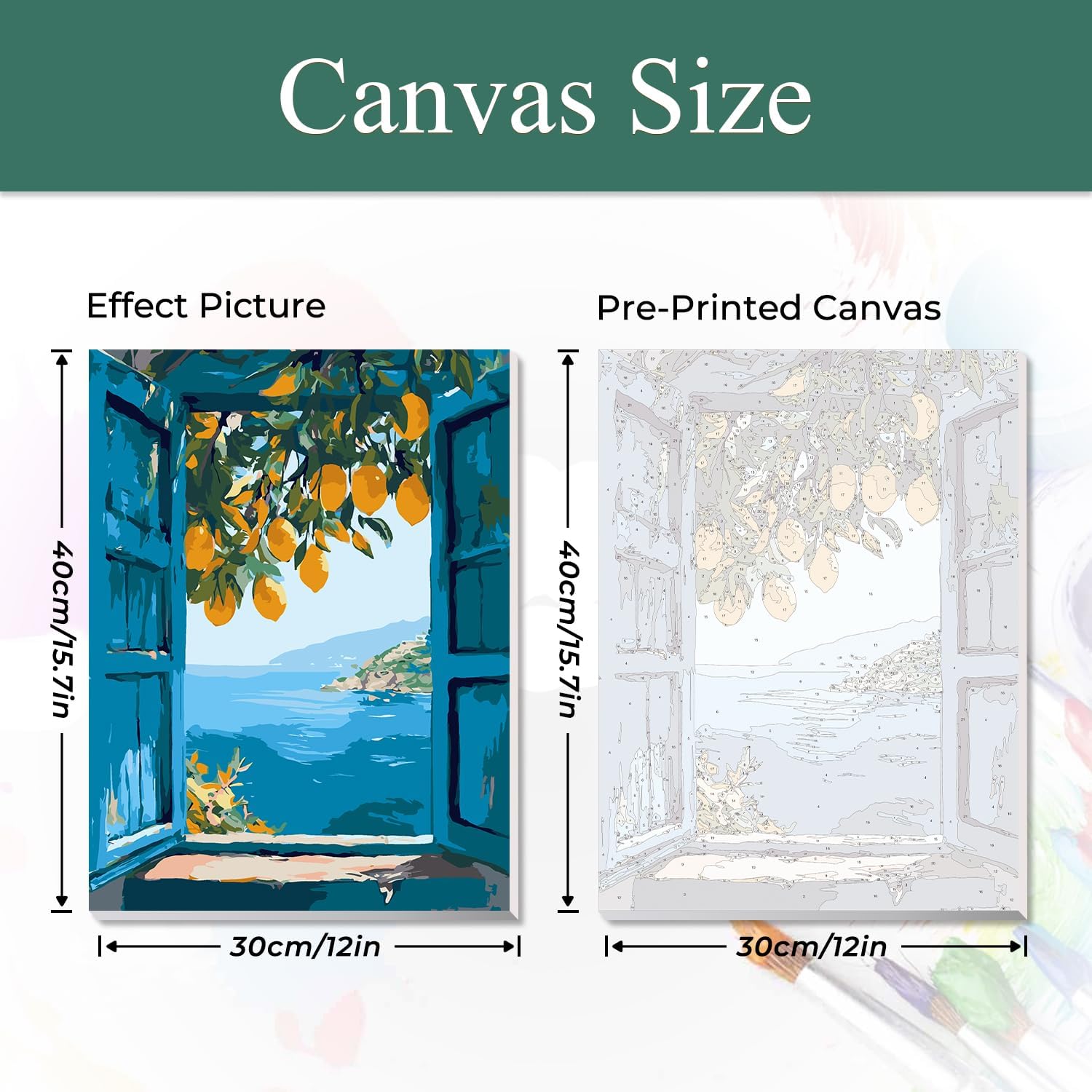 Thumbnail 4 de Yaostarart Lemons Framed Paint by Numbers for Adults with Easel – 12x16inch