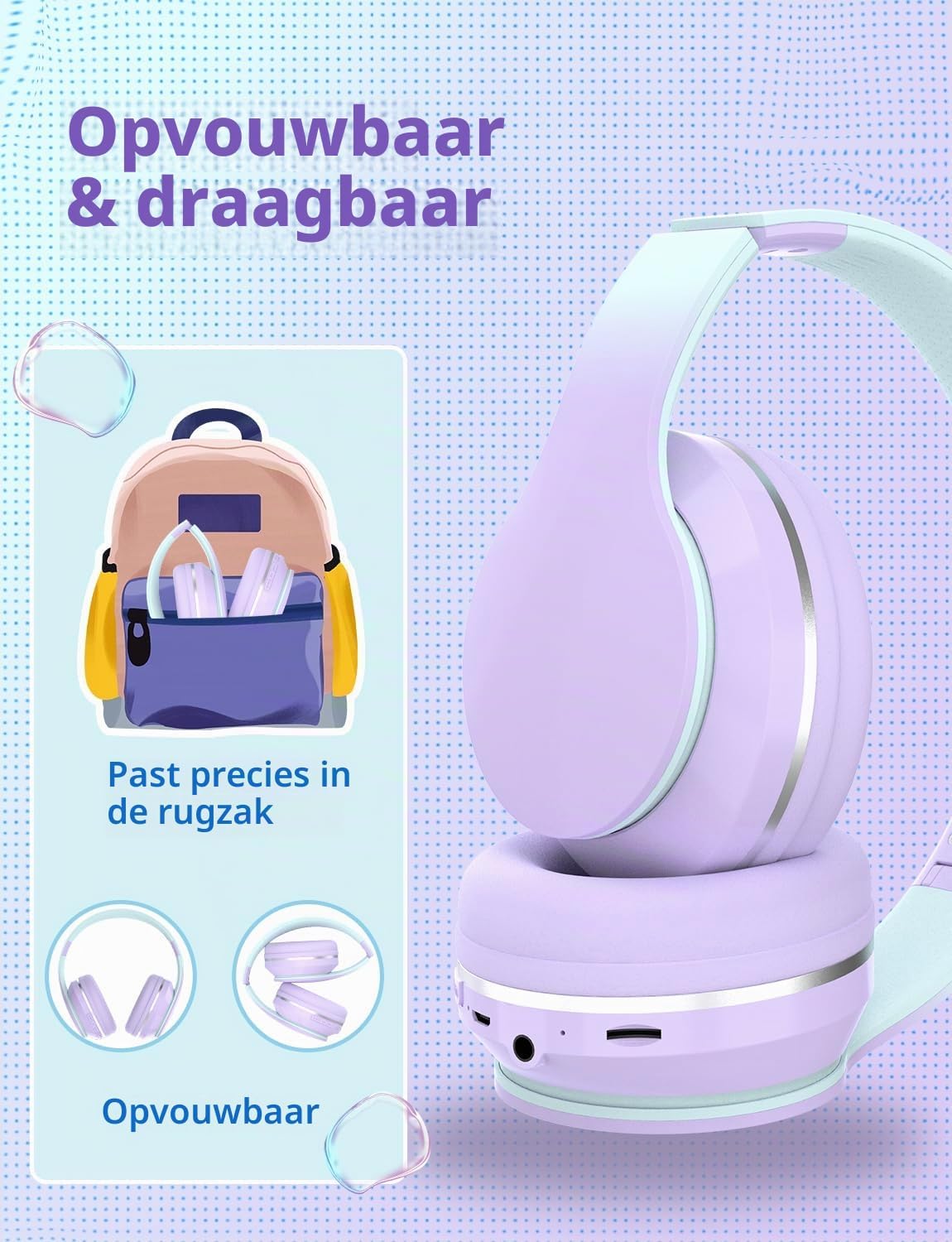 Thumbnail 6 de Xunpuls XUP-KH56 kinderhoofdtelefoon, over-ear met Bluetooth 5.1
