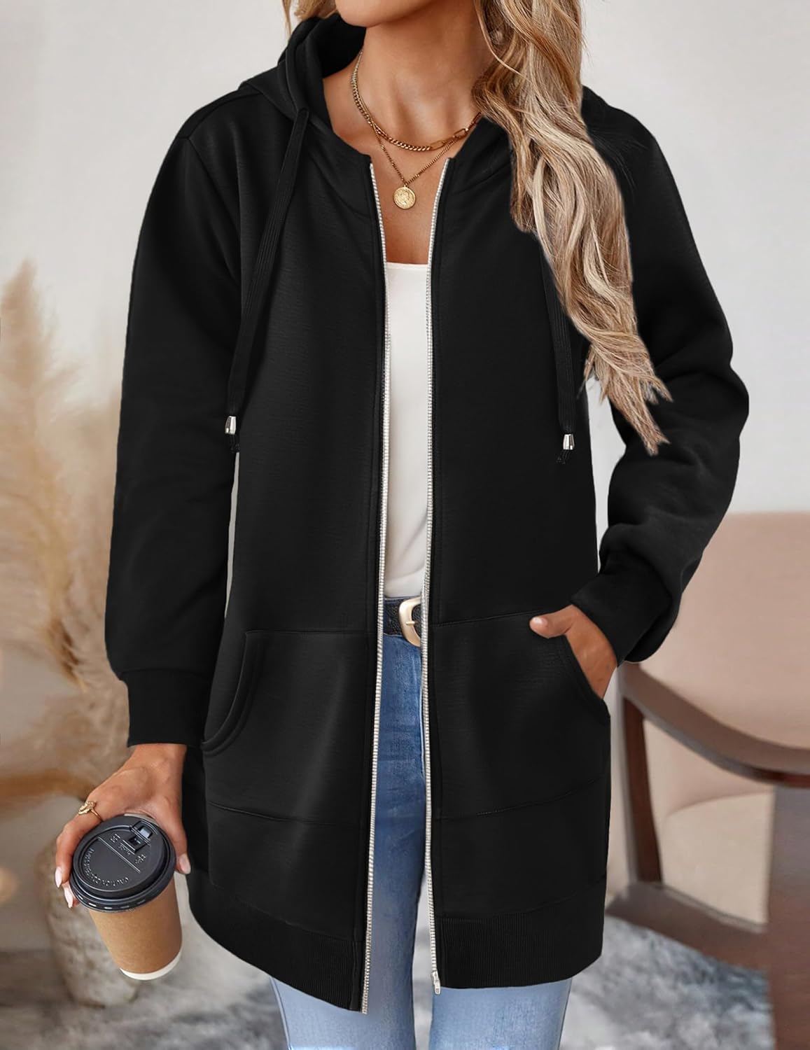 Thumbnail 2 de Zeagoo Long Zip-Up Tunic Hoodie 2024