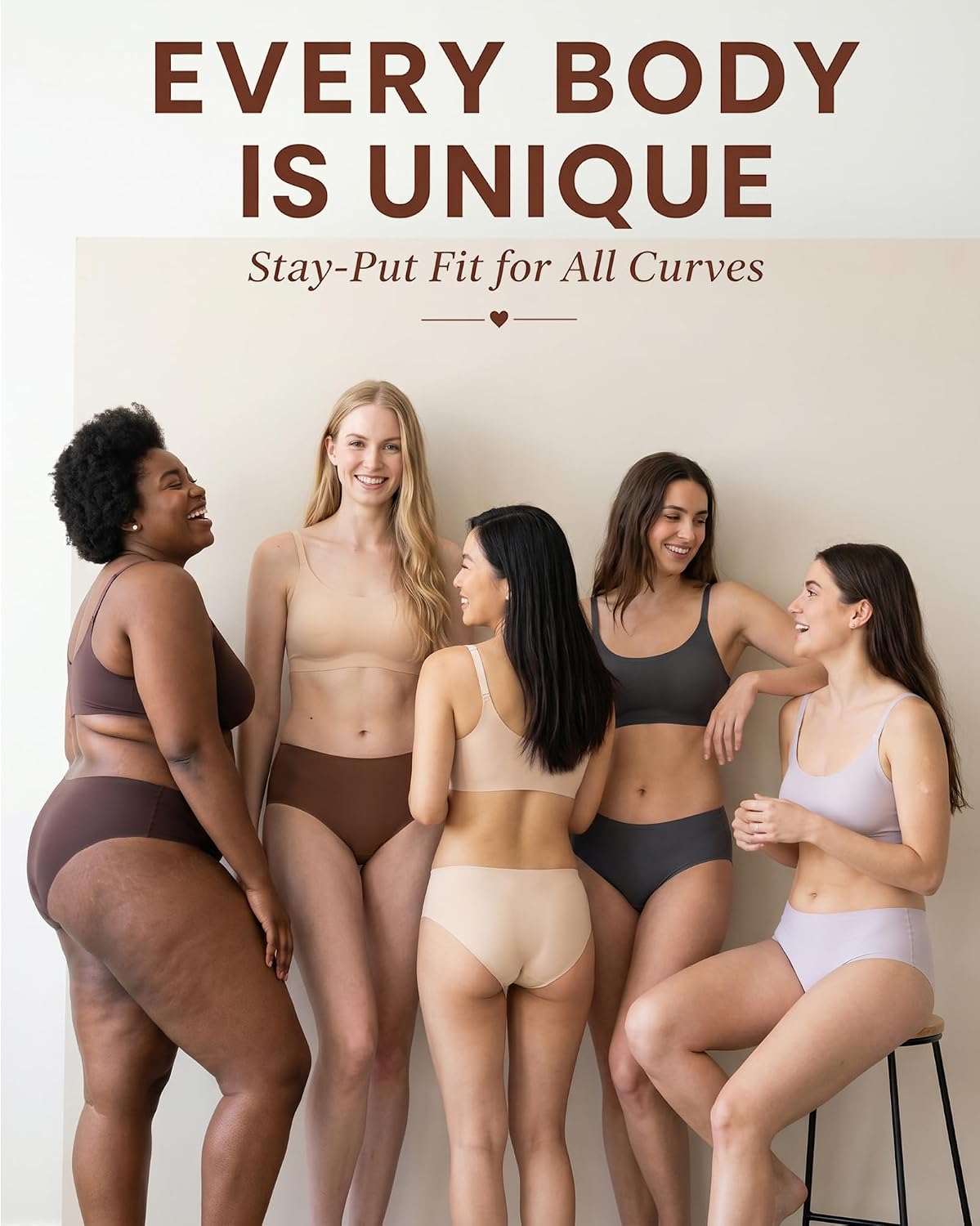 Thumbnail 6 de ALL OF SHE 5 Pack di mutande senza cuciture da donna a vita media (XS-XL)