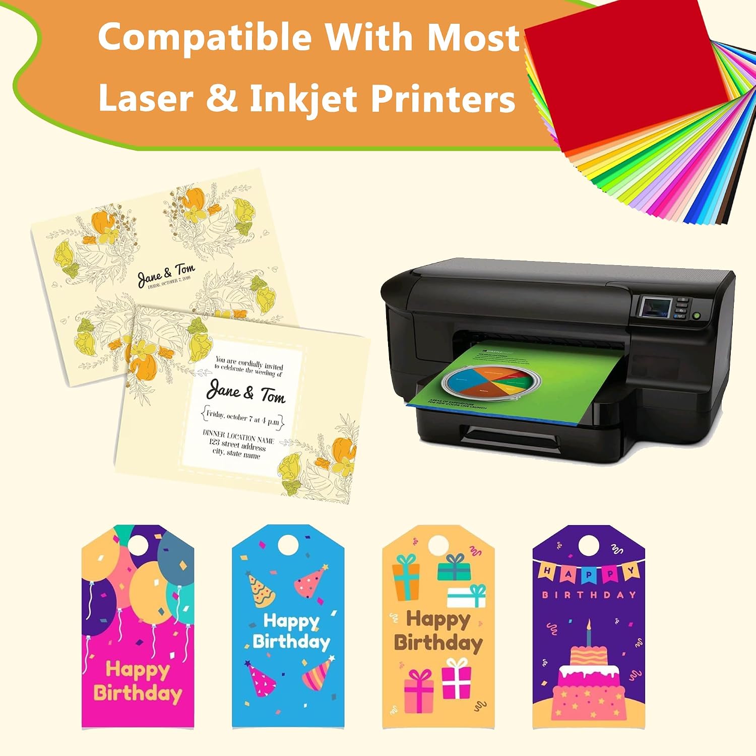 Detalle de Coloured Card A4 60 Sheets, 230GSM Craft