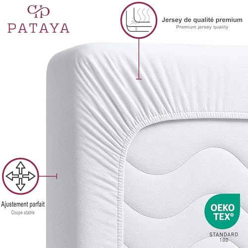 Detalle de PATAYA Protège Matelas Imperméable 160 x 200 x 30 cm – Surmatelas Alèse