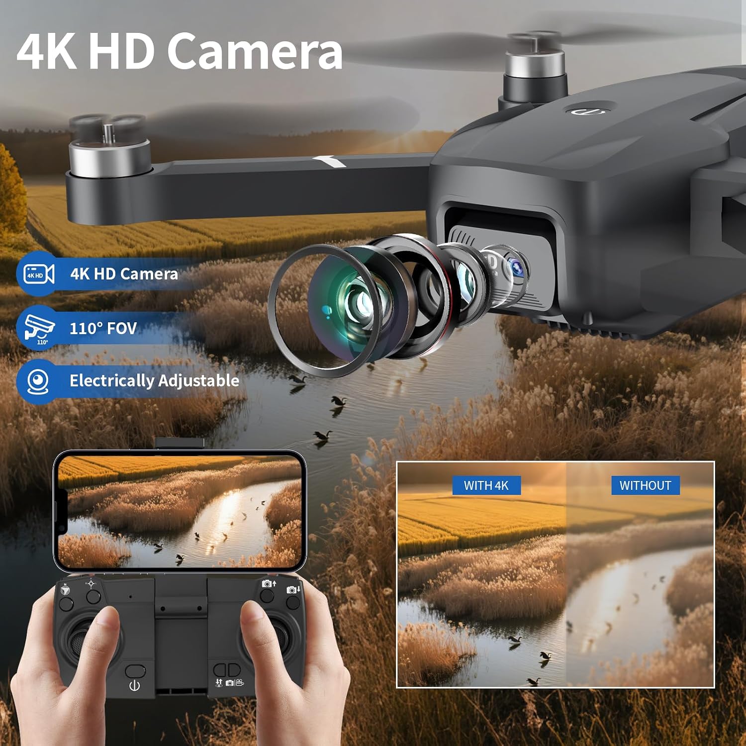 Detalle de TL16GPS 4K GPS drone with camera