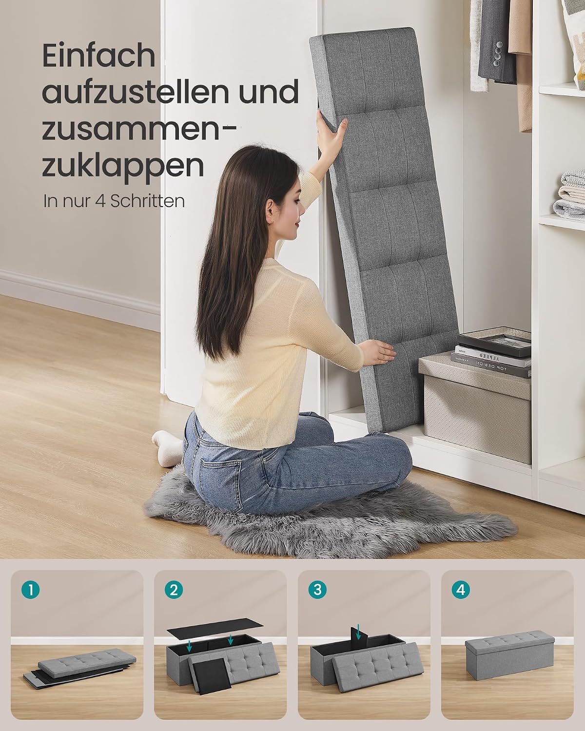 Thumbnail 6 de SONGMICS Sitzhocker mit Stauraum 131 L