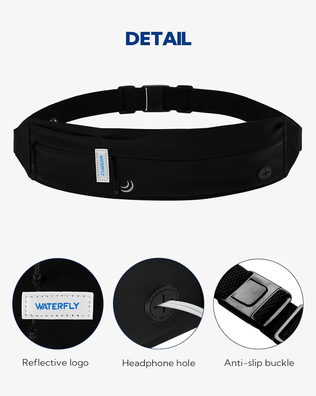 Thumbnail 4 de Waterfly Laufgürtel Laufgürtel Handy Flache Bauchtasche
