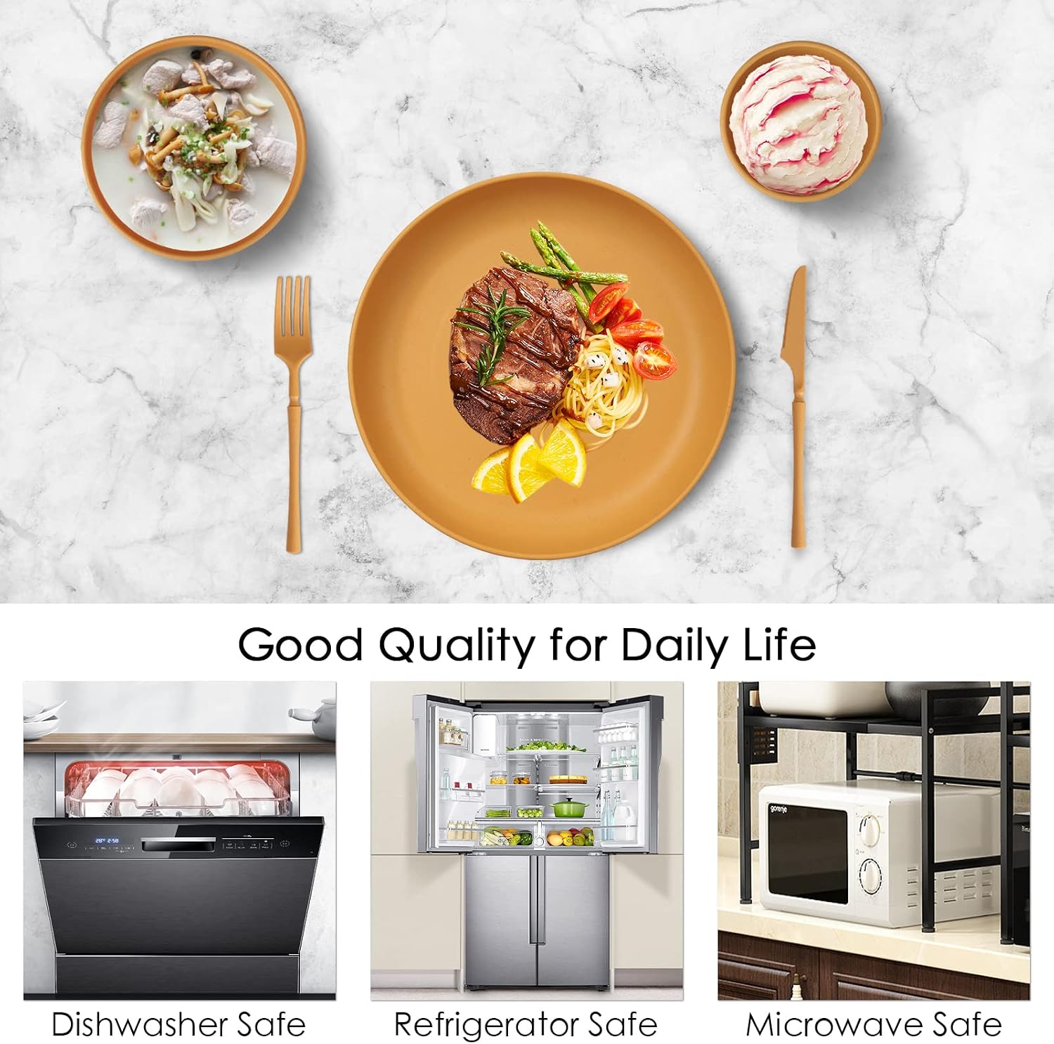 Thumbnail 5 de 66pcs Unbreakable Tableware Set 6‑person